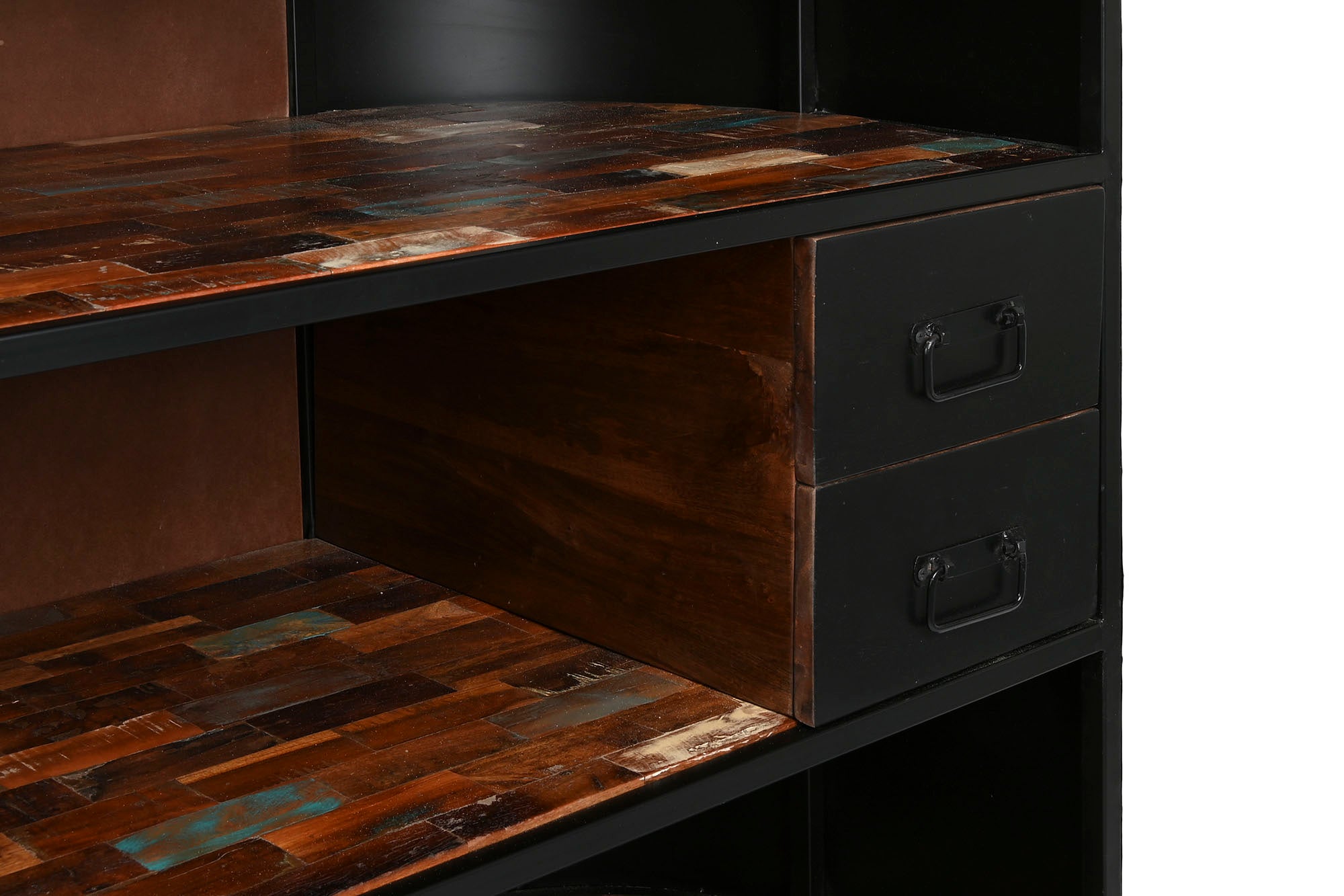 Mueble Bar Metal Madera 165X60X106 Negro