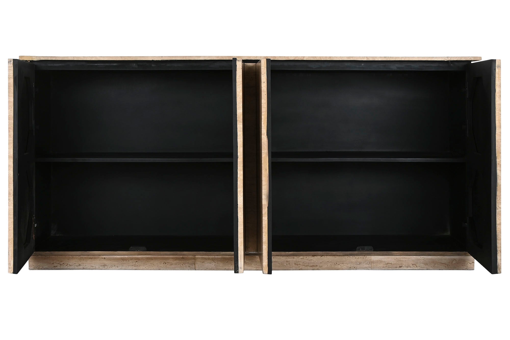 Marble Wood Buffet 180X40X85 Natural Travertine