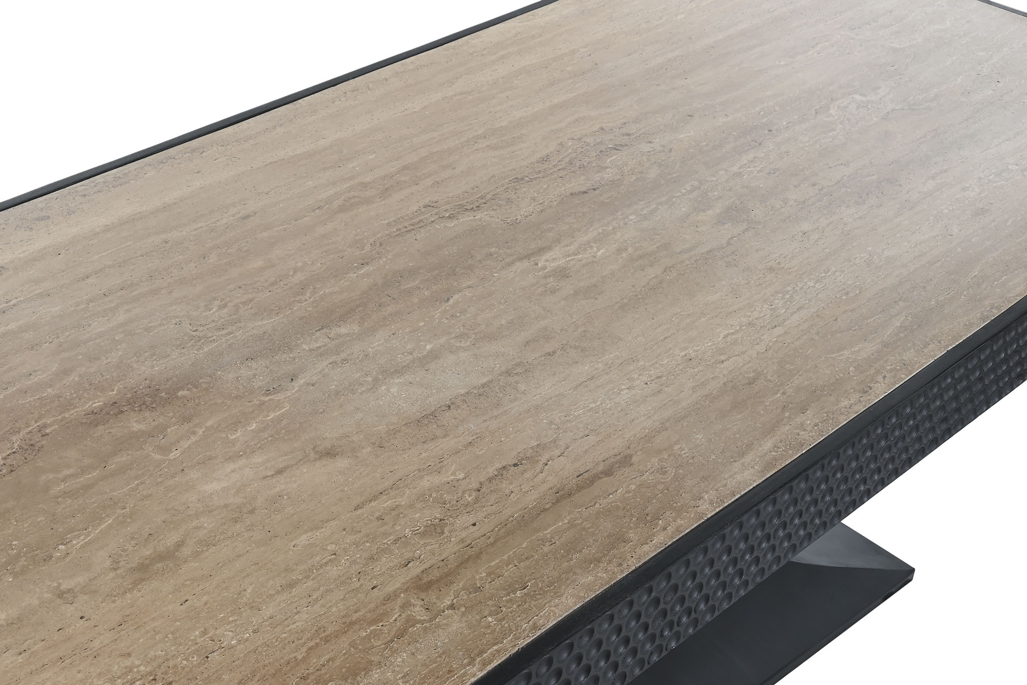 Mesa Comedor Madera Marmol 200X100X76 Travertino