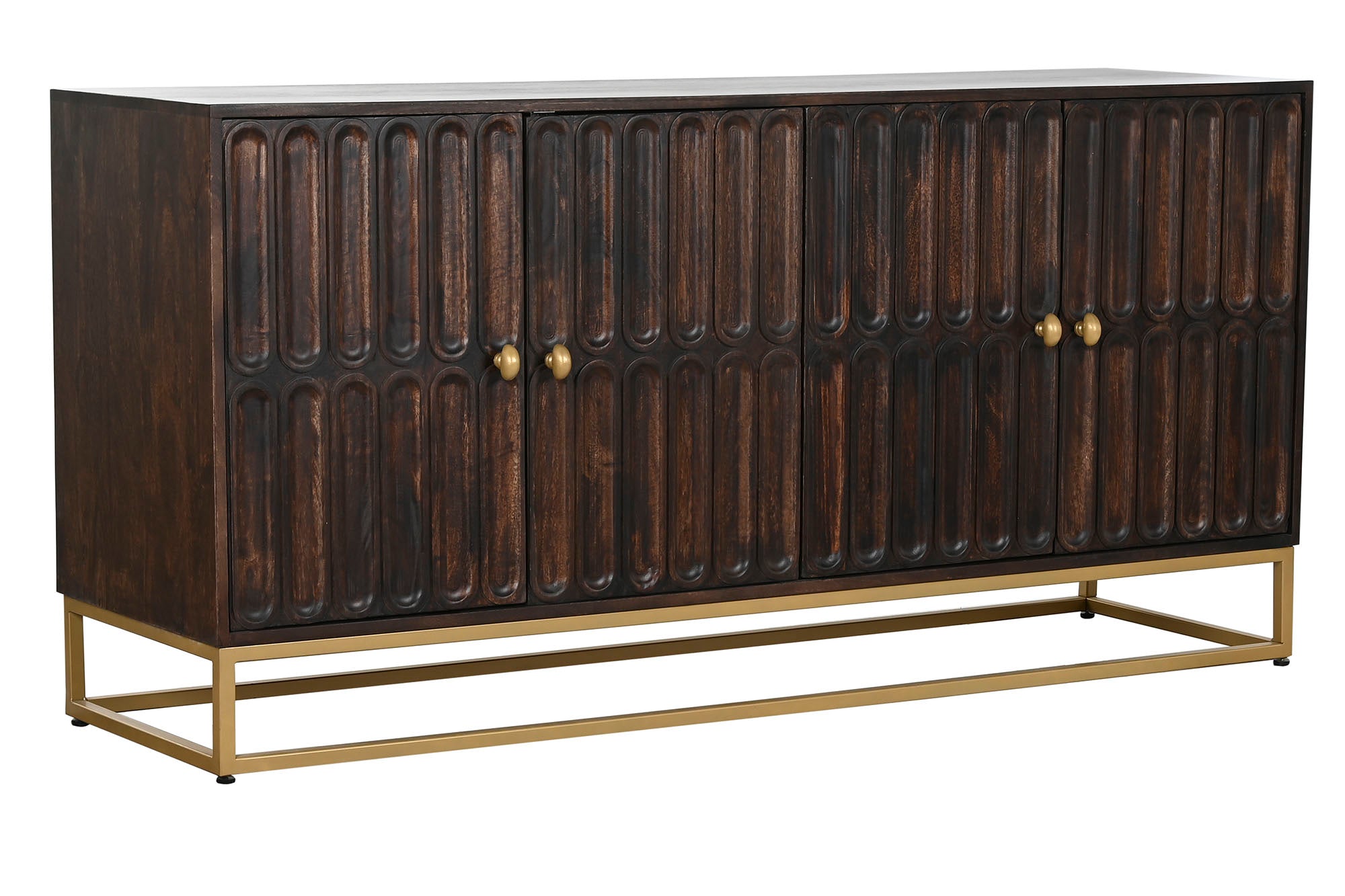 Buffet Mango Metal 157,5X47X76,2 Marron Oscuro