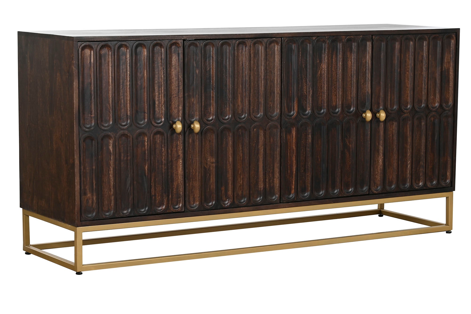 Puxador de metal para buffet 157,5 x 47 x 76,2 marrom escuro