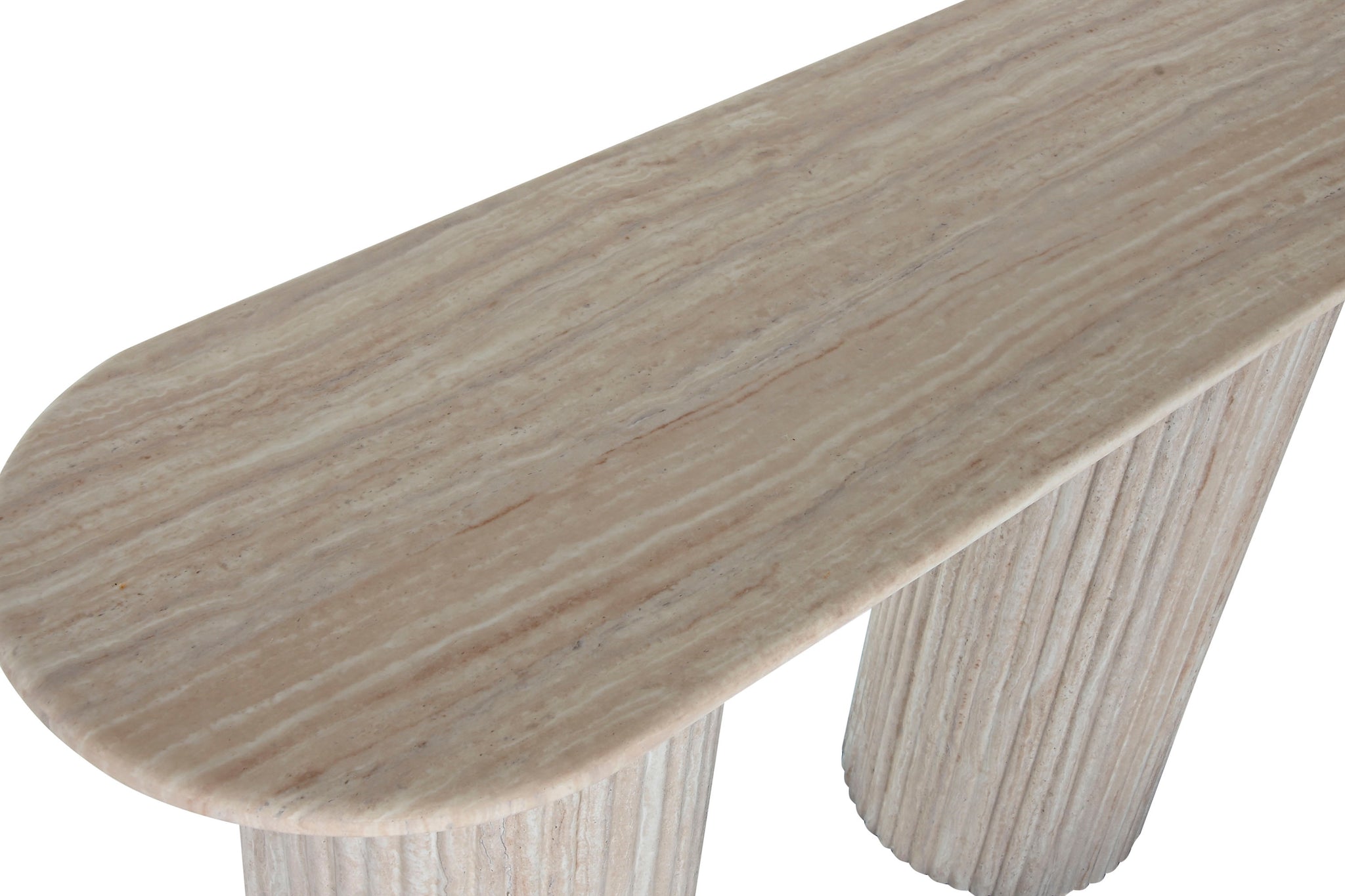 Consola Granito Mdf 120X40X75 Simil Marmol Beige