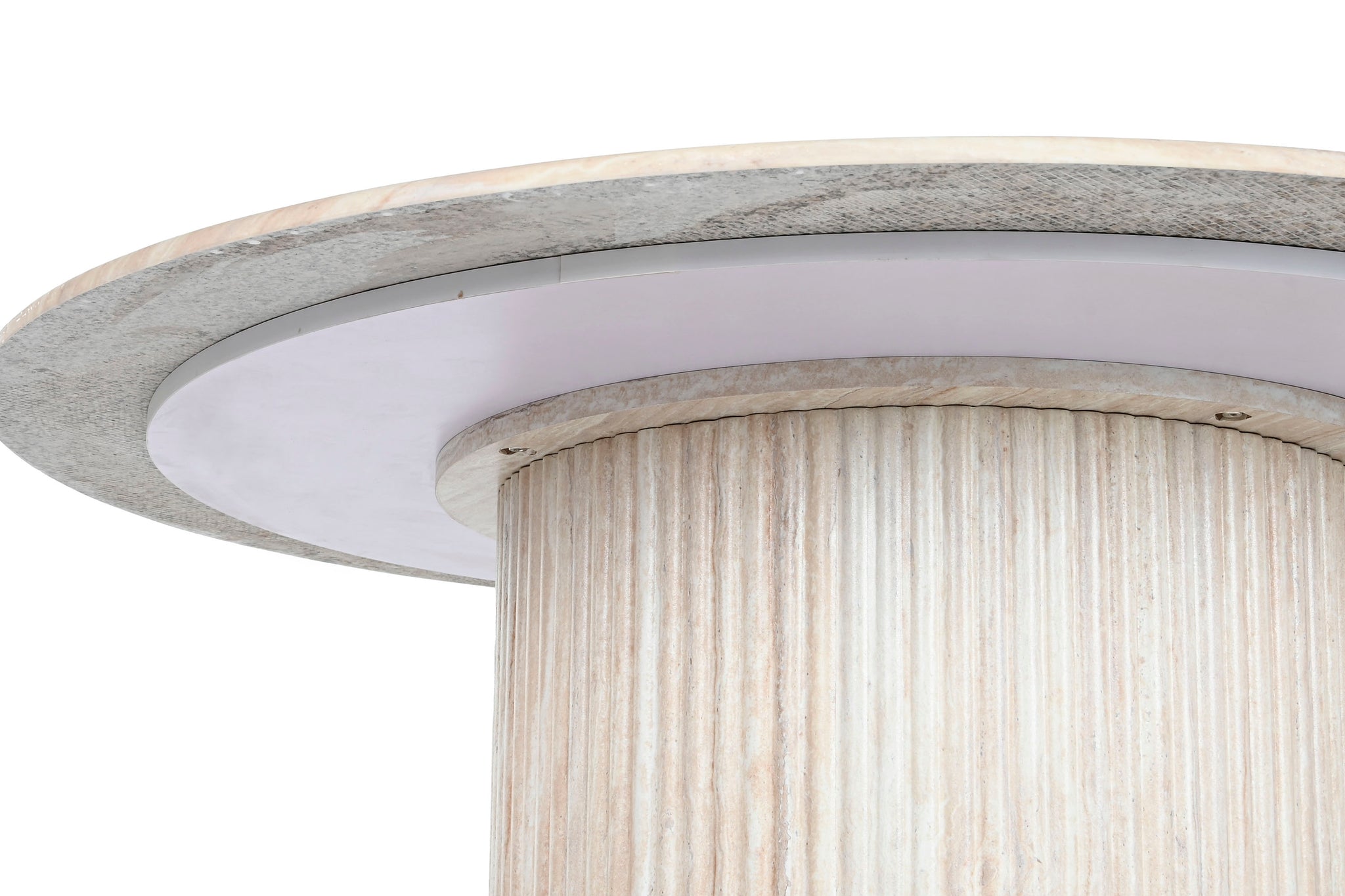Mesa Redonda Comedor Granito 130X130X75 Simil Marm