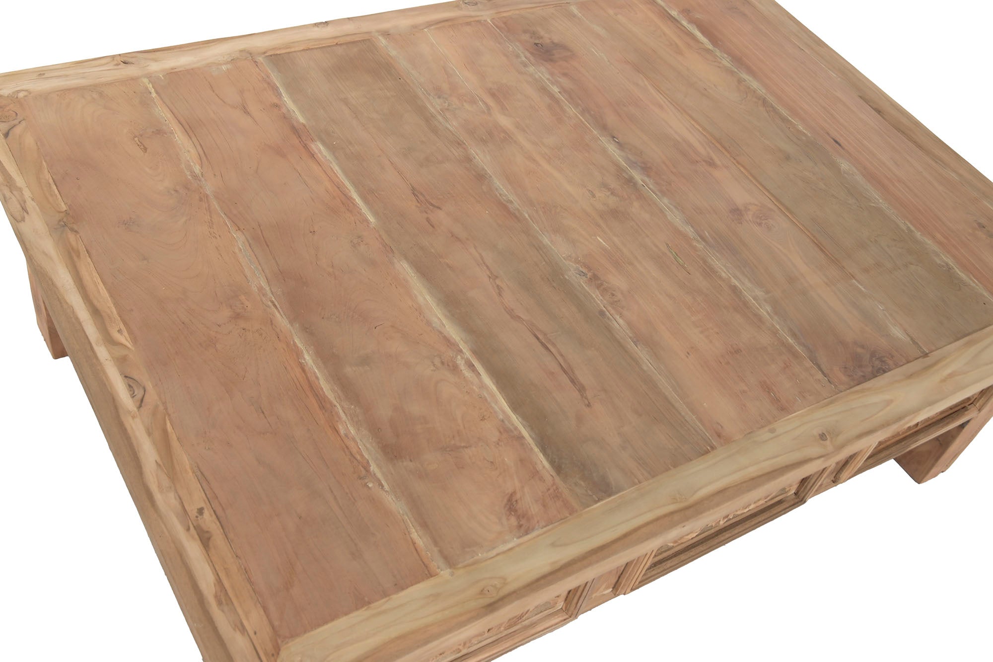 Mesa Centro Teca 140X98X45 Tallado Natural