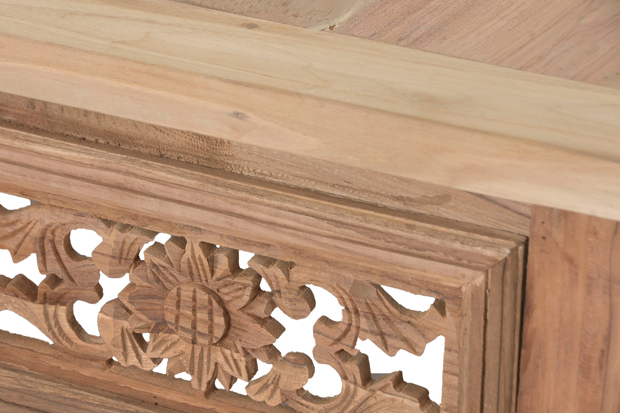 Mesa Centro Teca 140X98X45 Tallado Natural