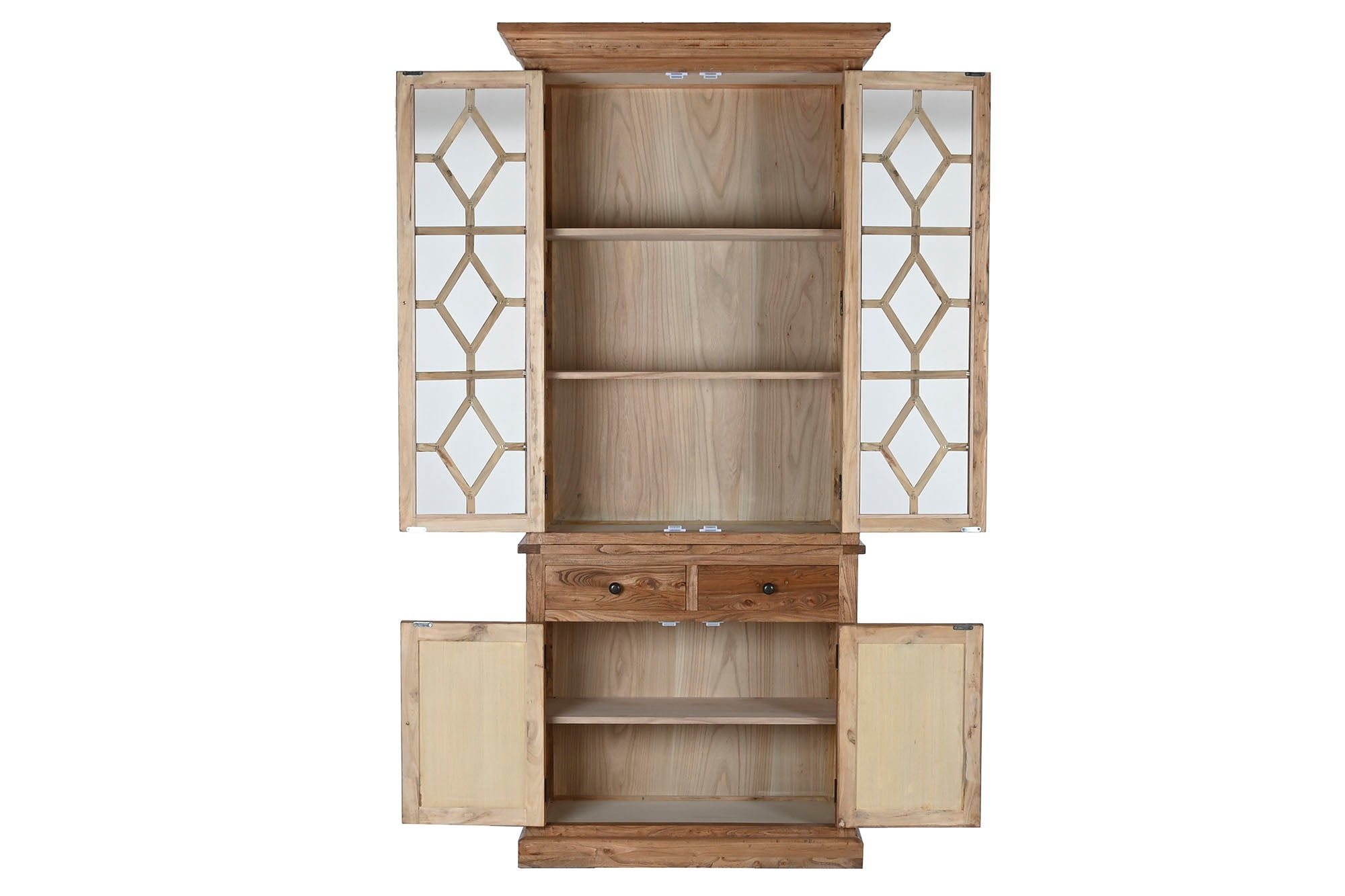 Recycled Elm Wood Display Case 100x45x220 Natural