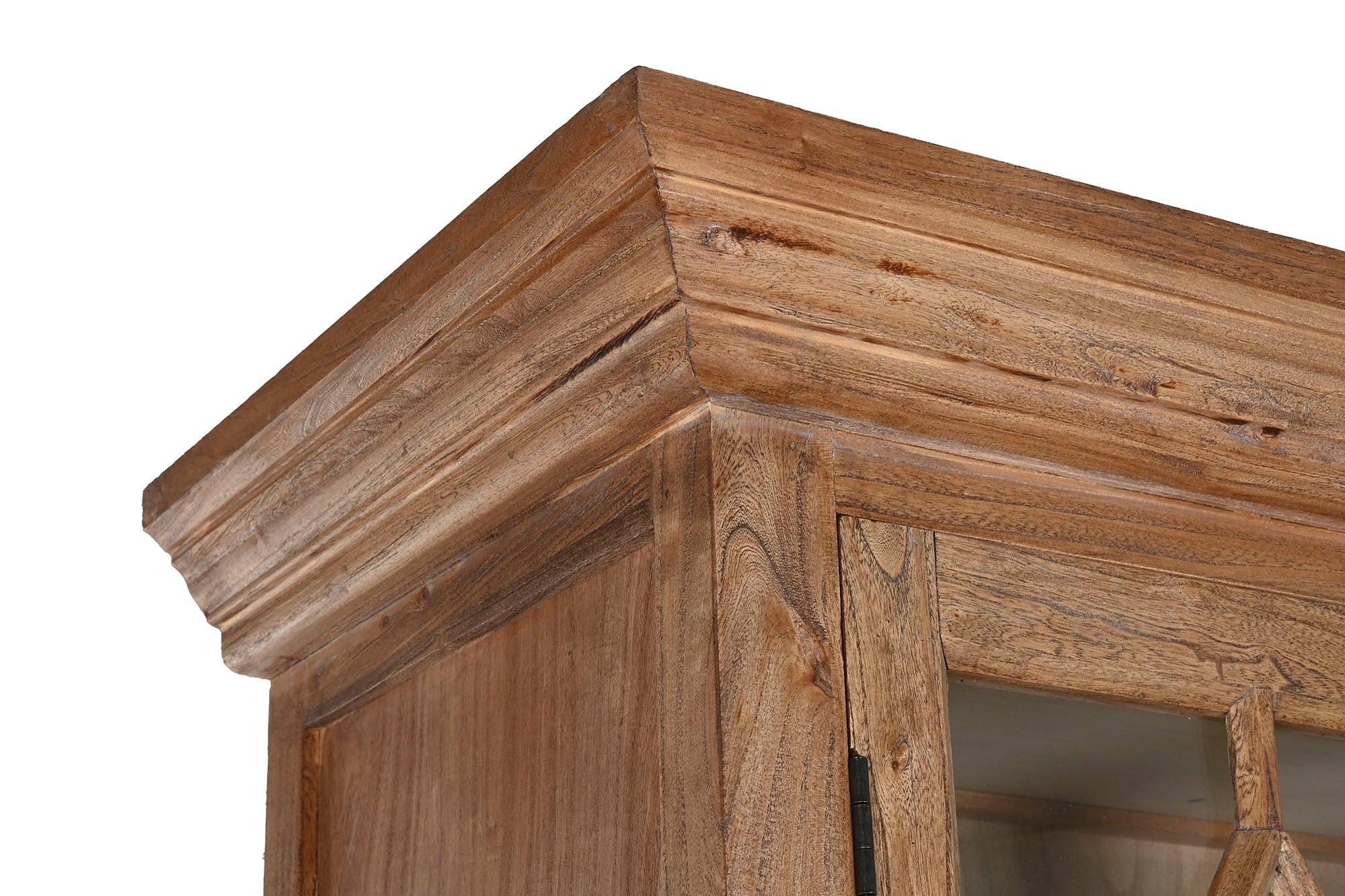 Recycled Elm Wood Display Case 100x45x220 Natural