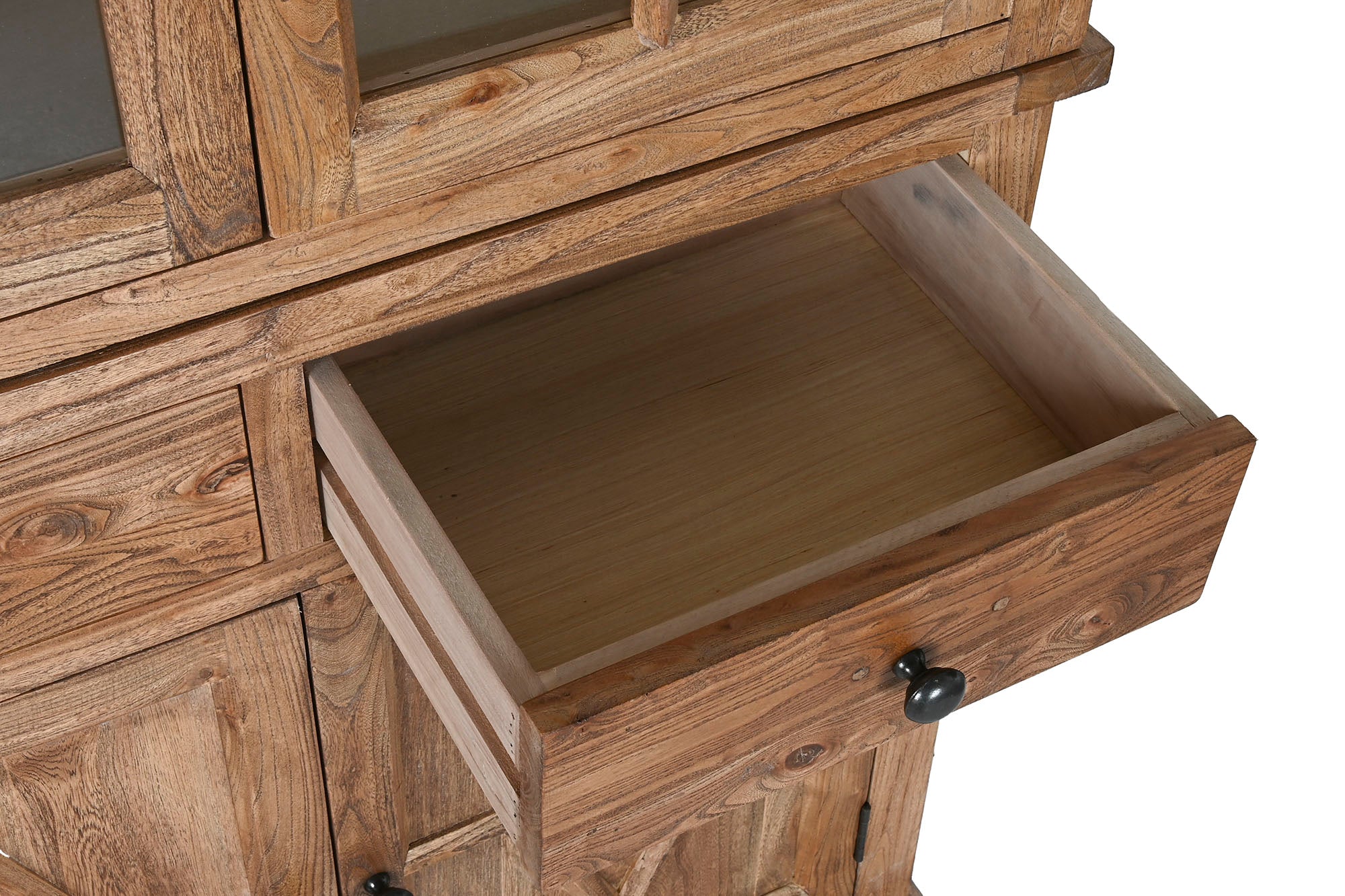 Recycled Elm Wood Display Case 100x45x220 Natural