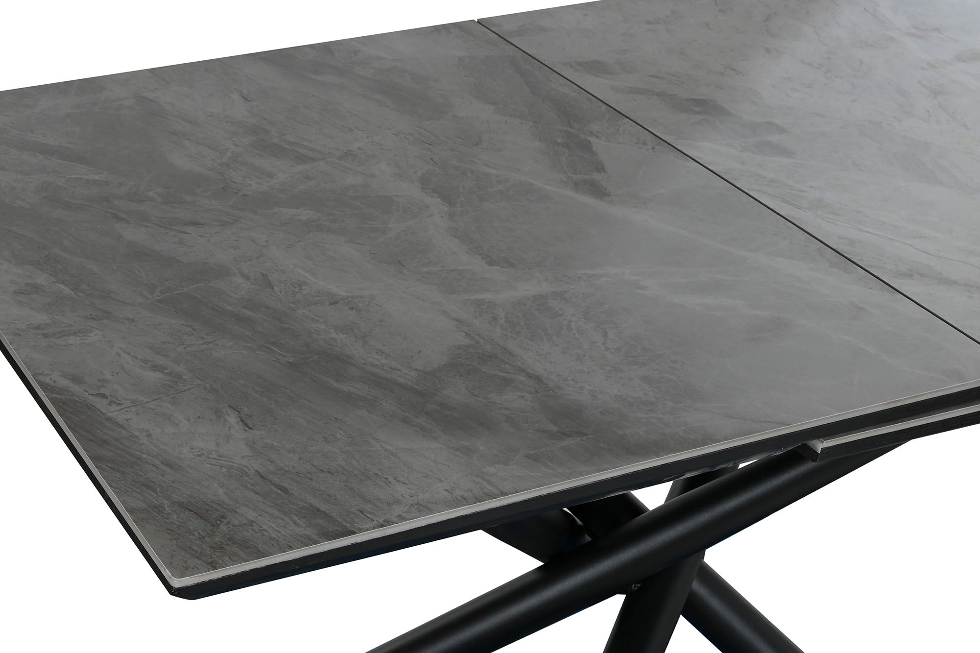 Mesa Comedor Metal Ceramica 160X90X76 200 Ext Gris