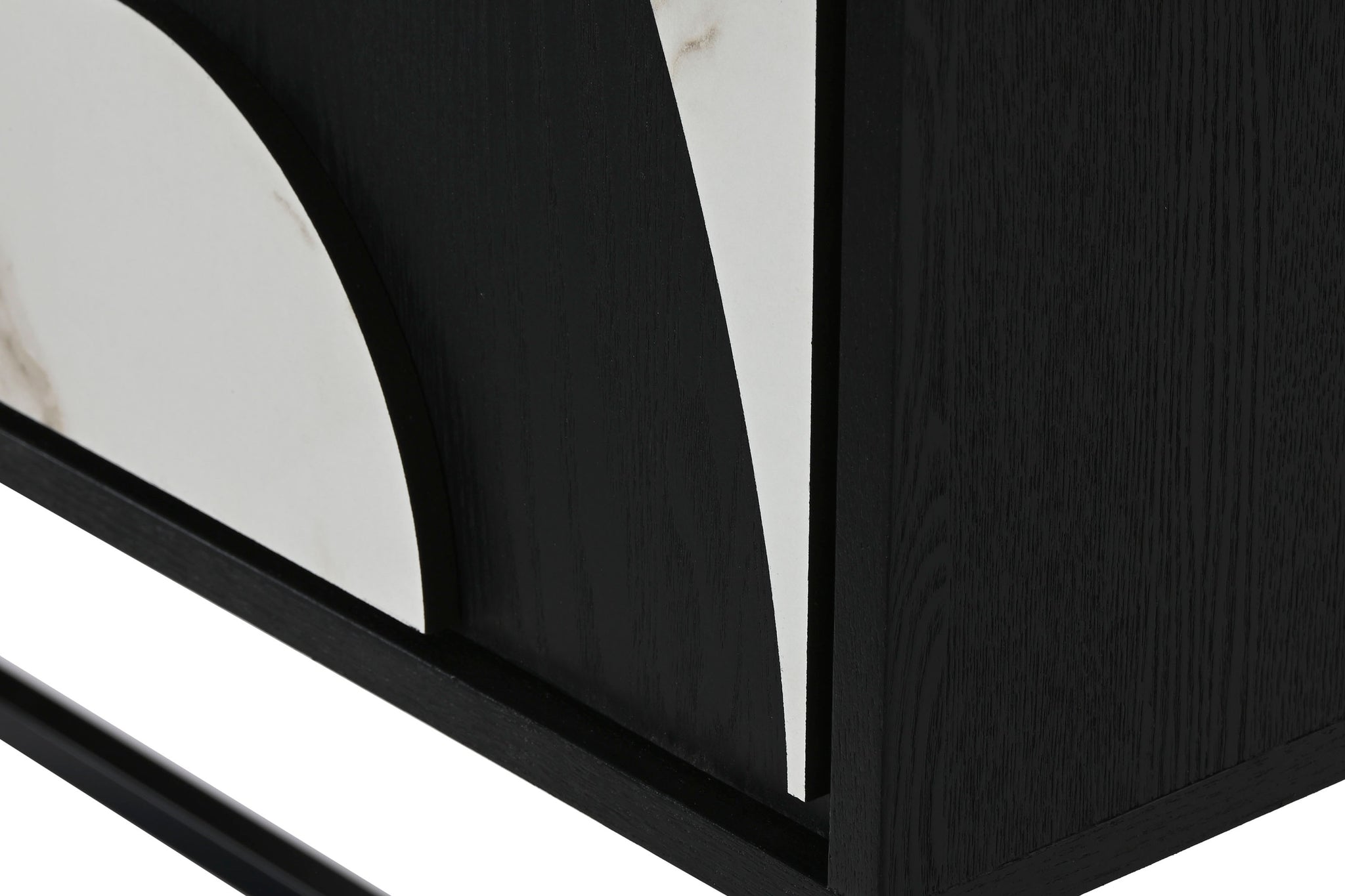 Armario Abeto Metal 100X40X170 Simil Marmol Negro