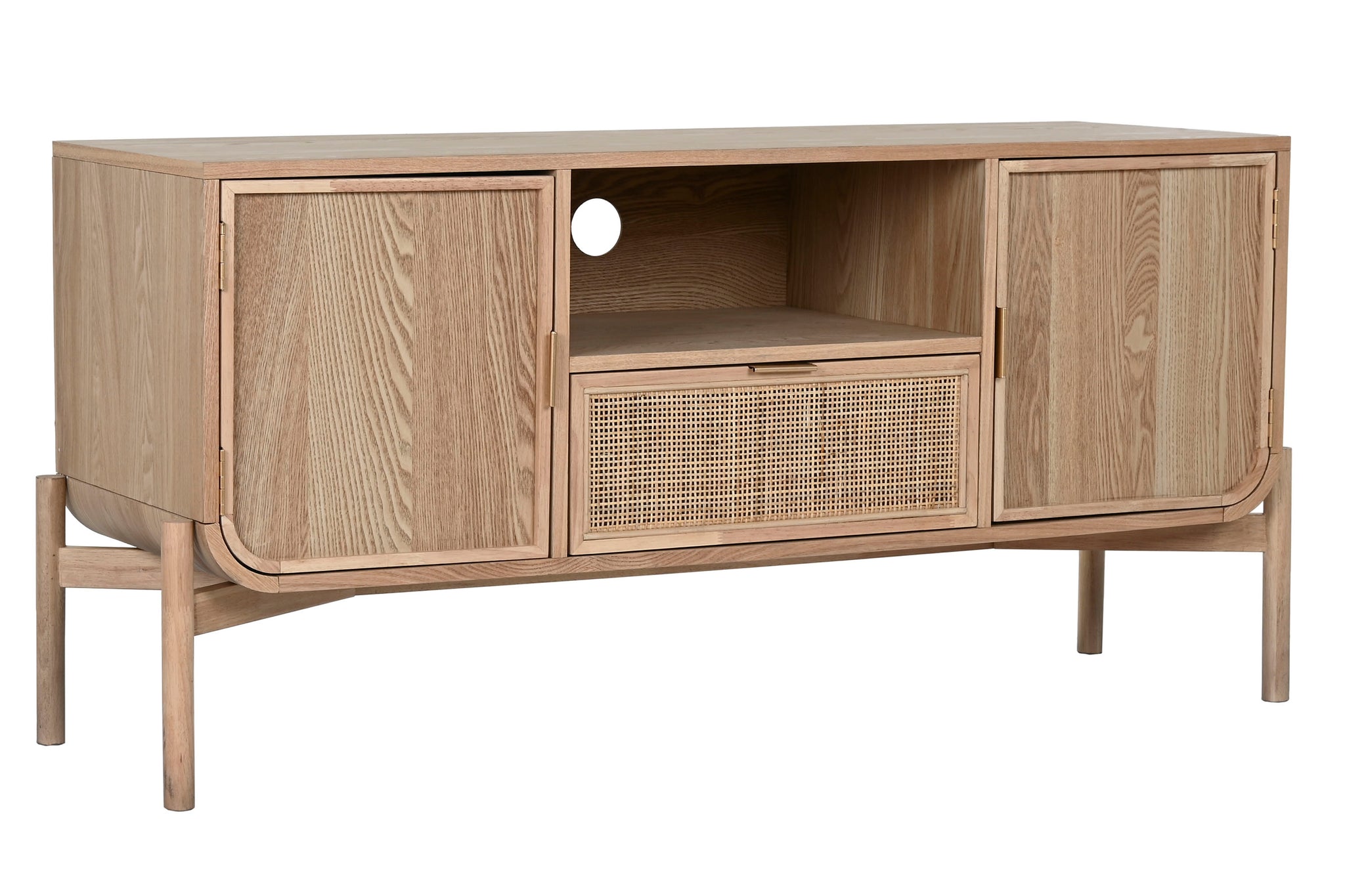 Mueble Tv Abeto Ratan 126X40X60 Natural