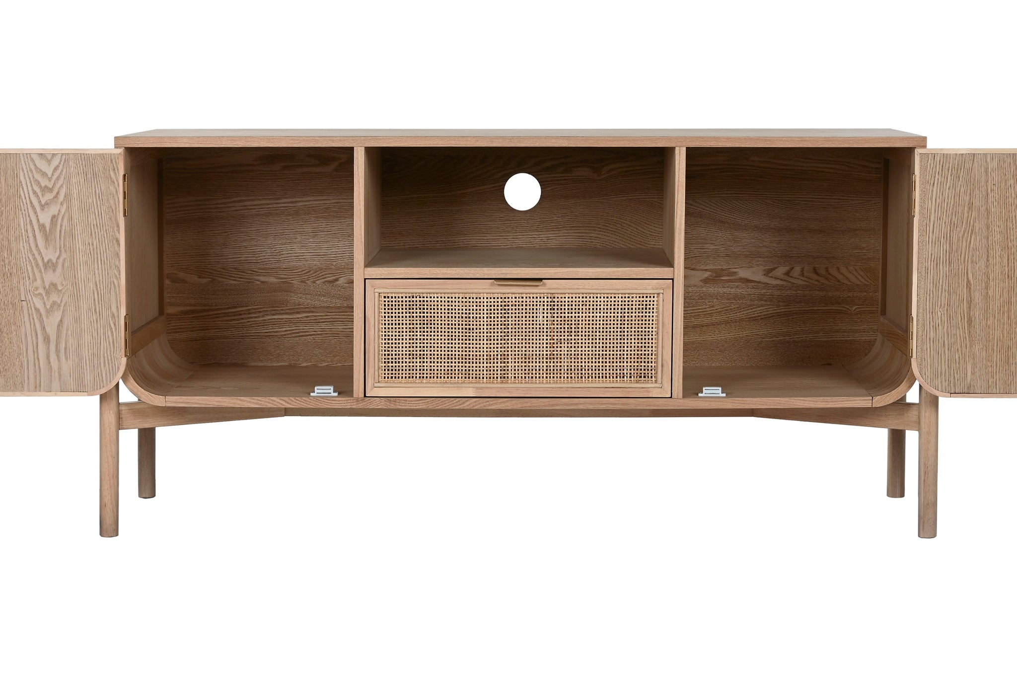 Mueble Tv Abeto Ratan 126X40X60 Natural