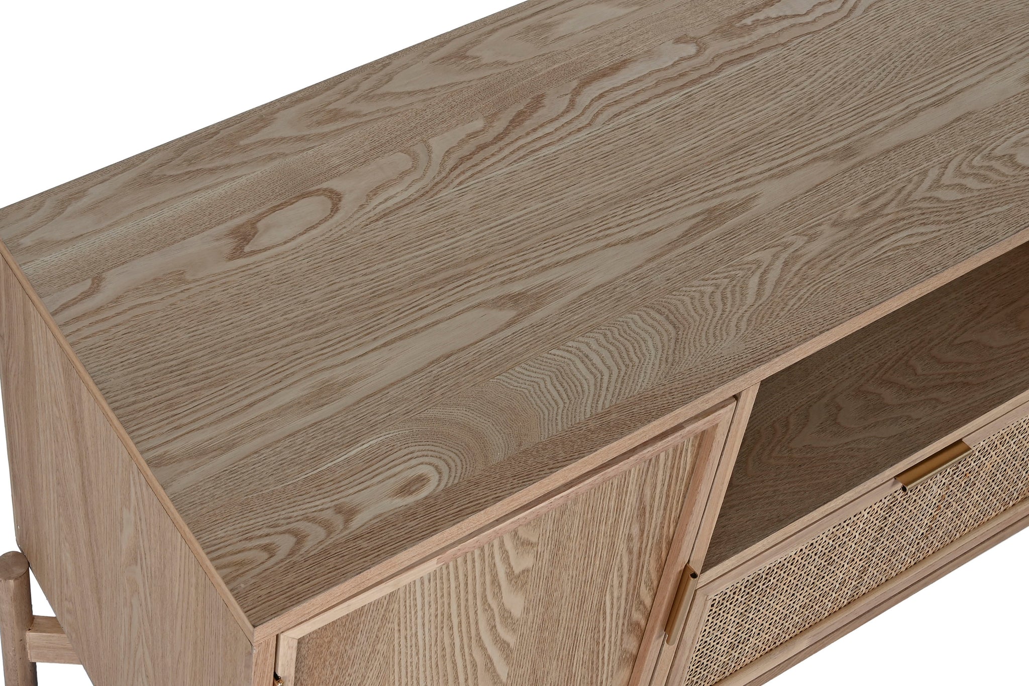 Mueble Tv Abeto Ratan 126X40X60 Natural