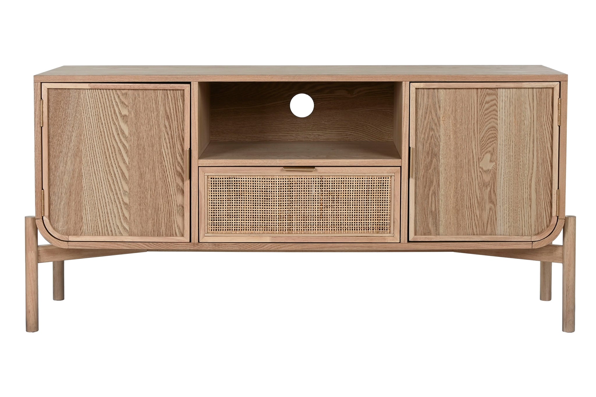 Mueble Tv Abeto Ratan 126X40X60 Natural