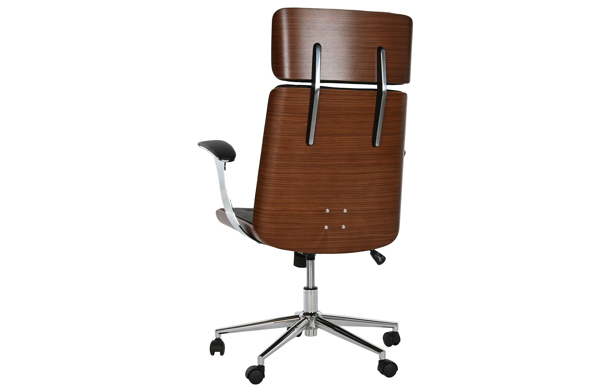 Pu Wood Chair 71X69X108.5 116.5 Black Wheels