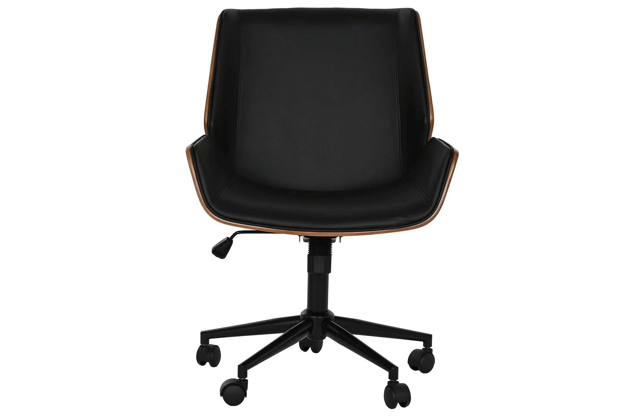 Pu Wood Chair 59.5X64X83 91 Wheels Black