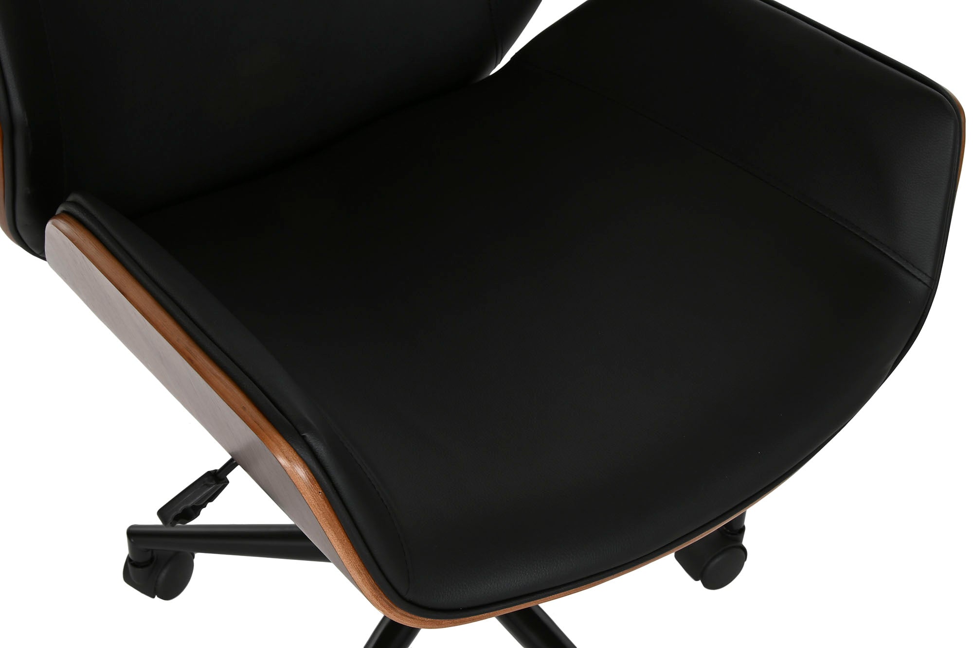 Pu Wood Chair 59.5X64X83 91 Wheels Black