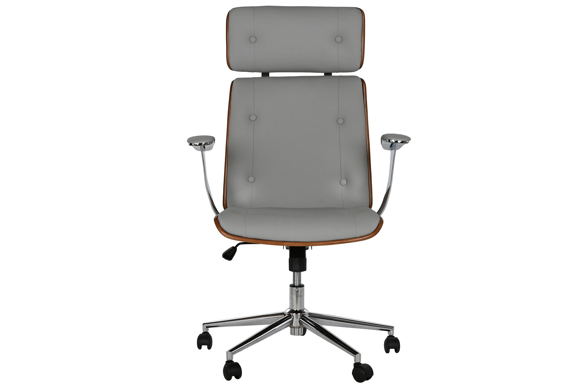 Pu Wood Chair 71X69X108.5 Beige Wheels