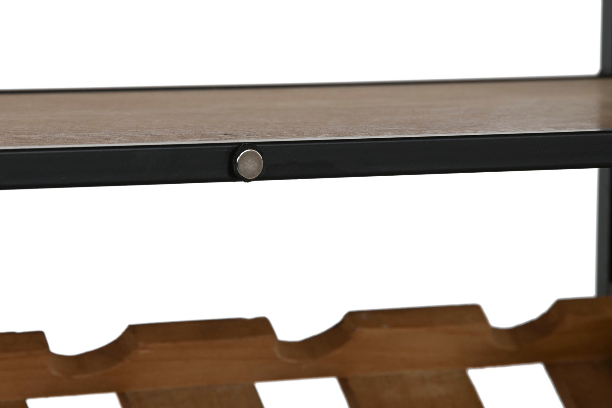 Metal Glass Bottle Rack 102X32X60 Natural Wall