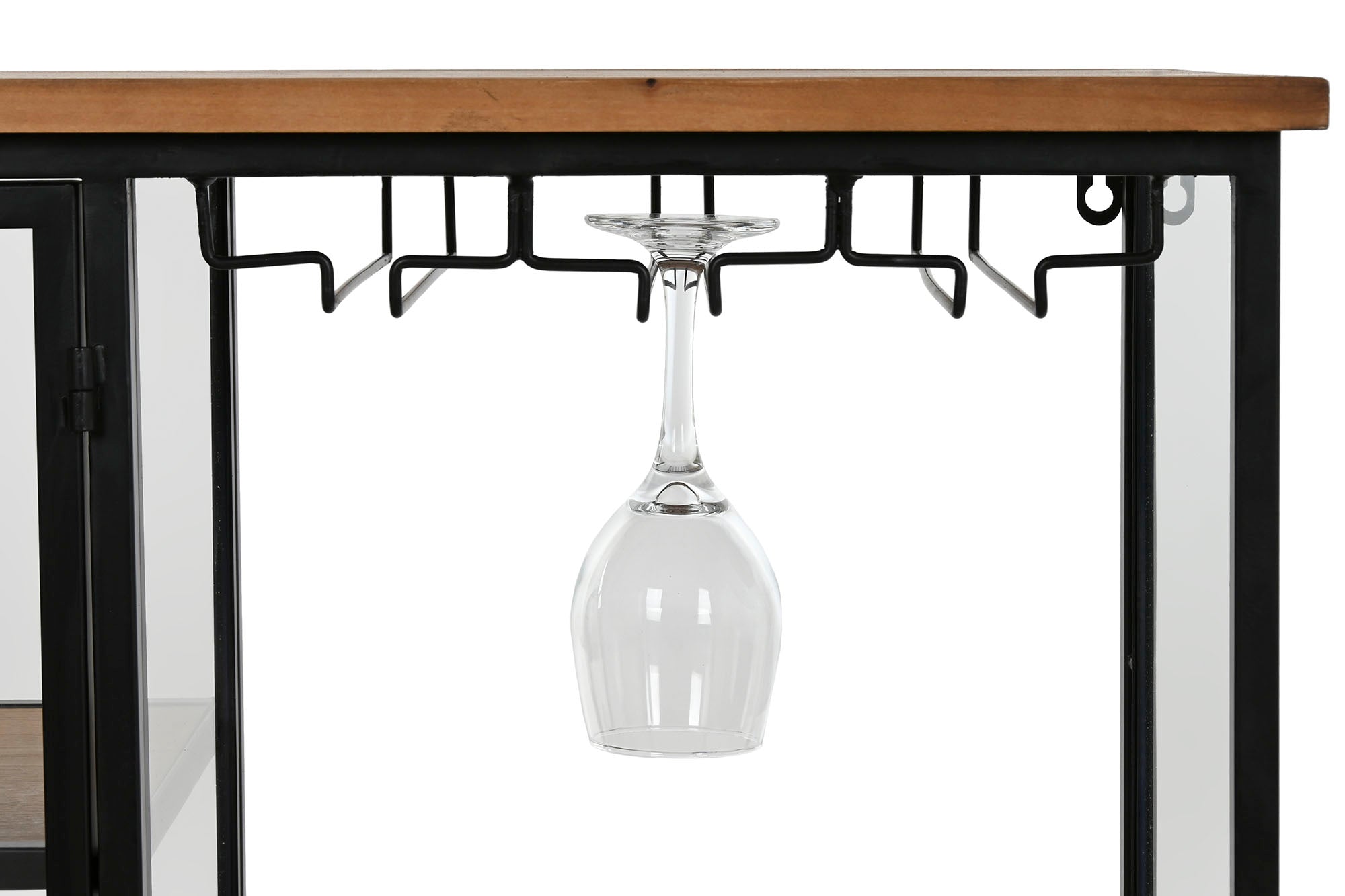 Metal Glass Bottle Rack 102X32X60 Natural Wall