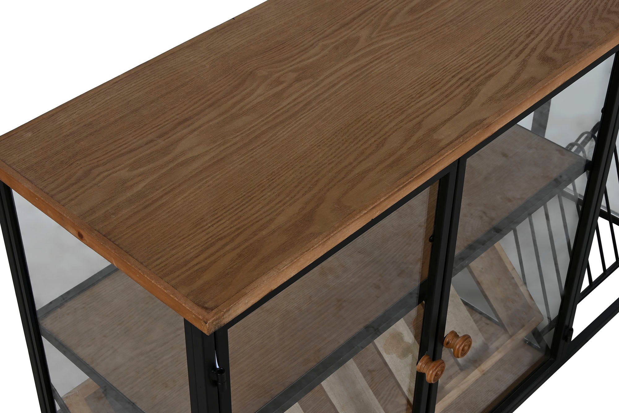 Metal Glass Bottle Rack 102X32X60 Natural Wall