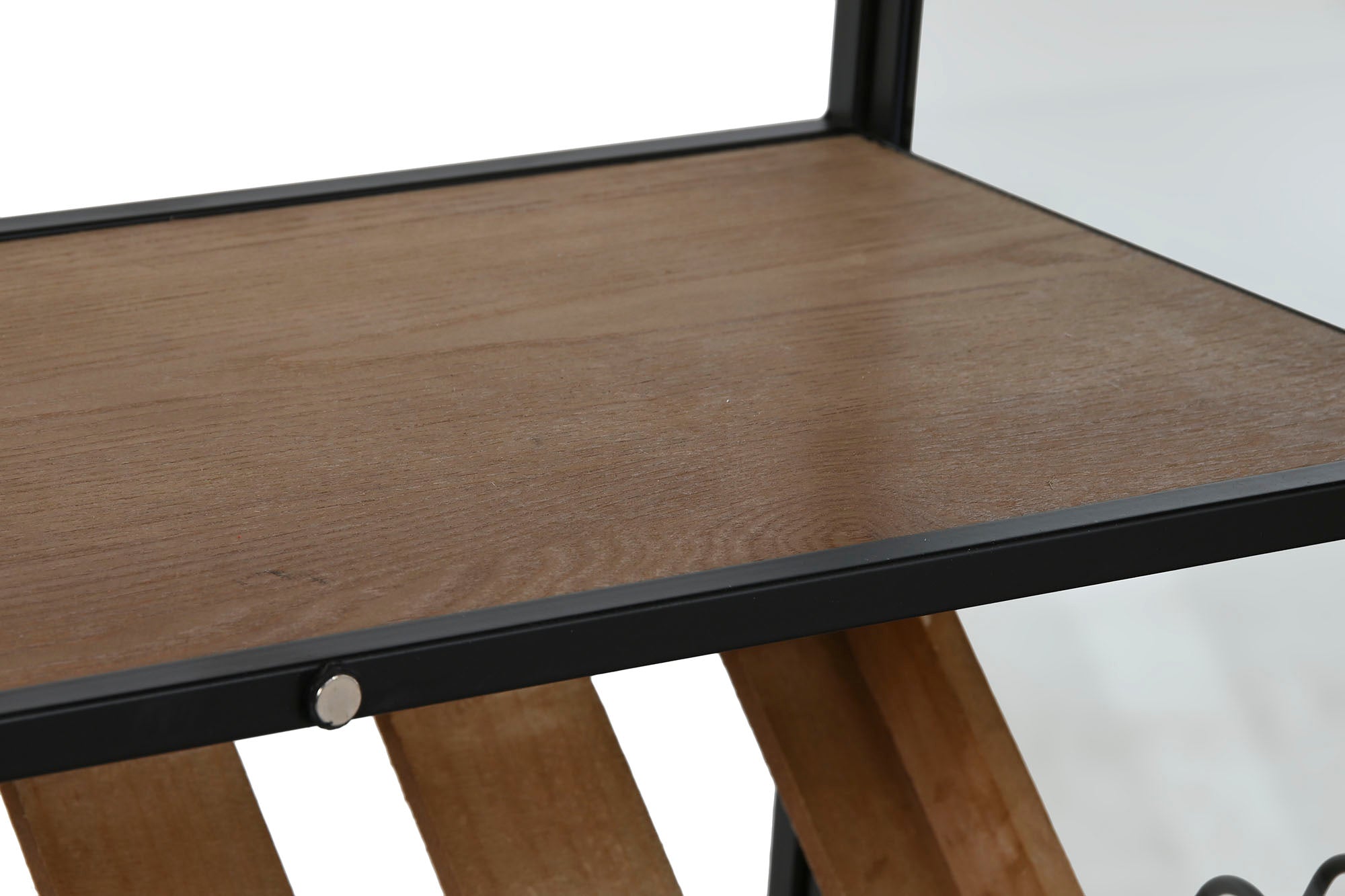 Metal Glass Bottle Rack 102X32X60 Natural Wall