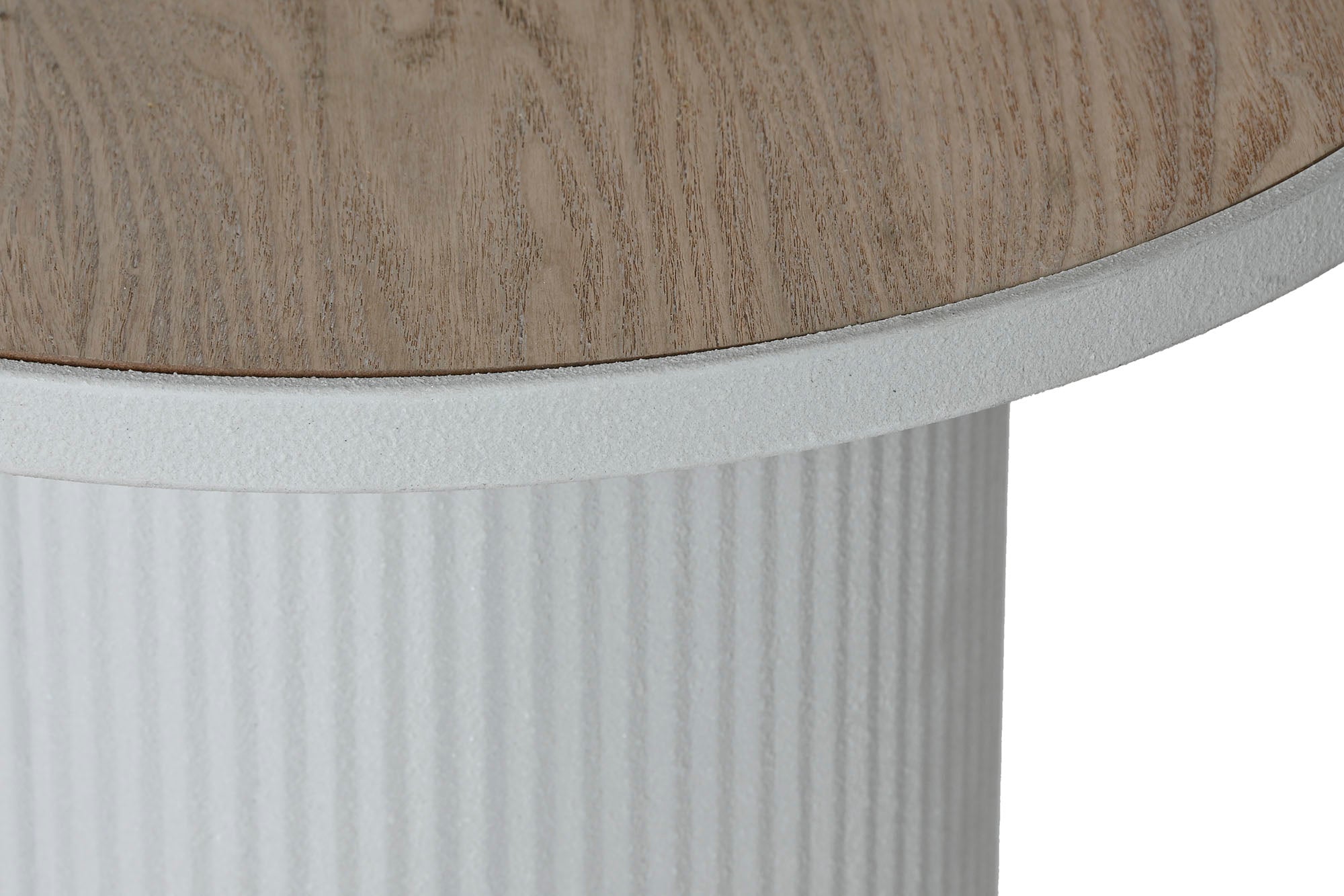 Mesita Auxiliar Metal Mdf 46X46X56 Rugoso Beige