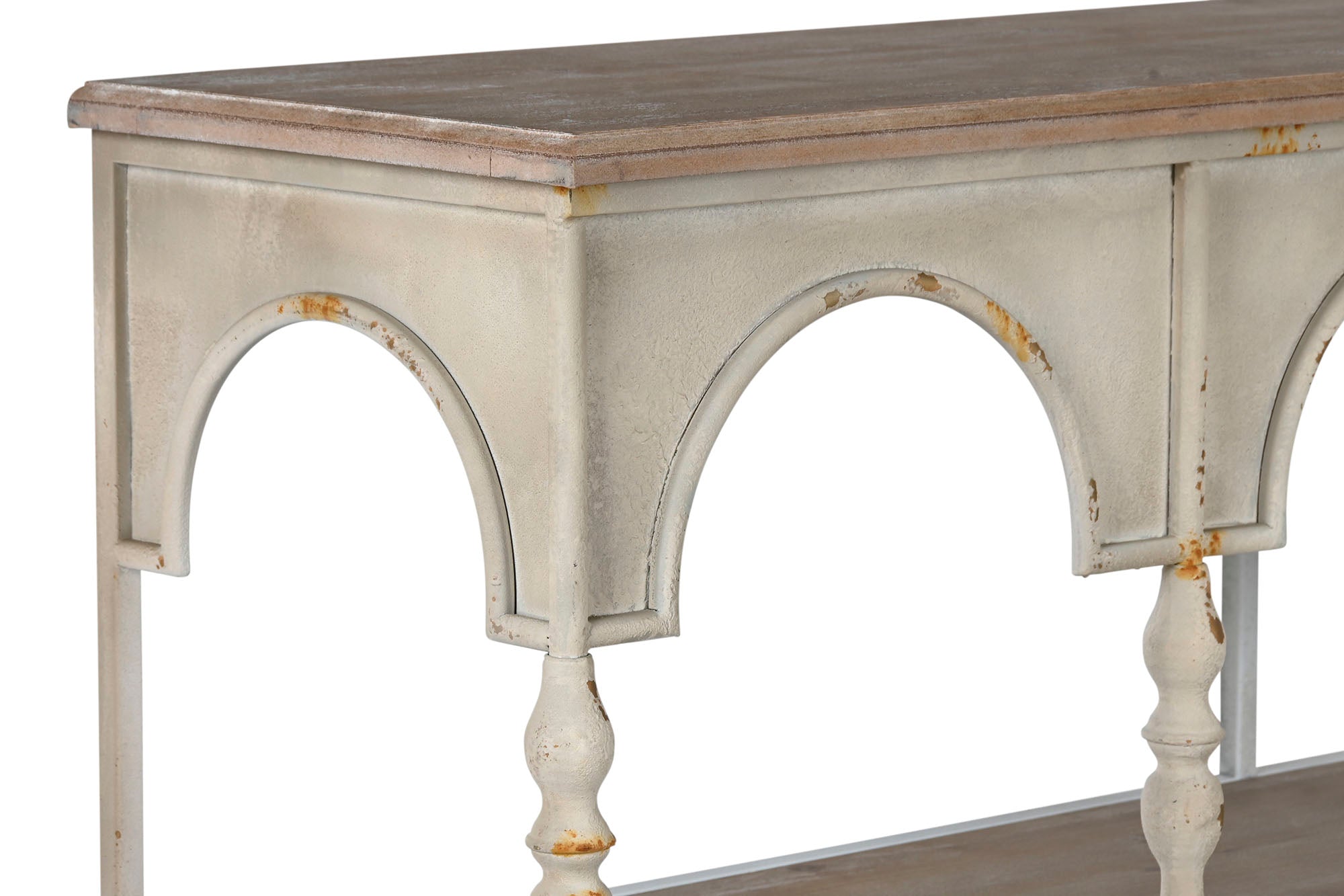 Estanteria Metal 159X36,5X91 Envejecido Blanco