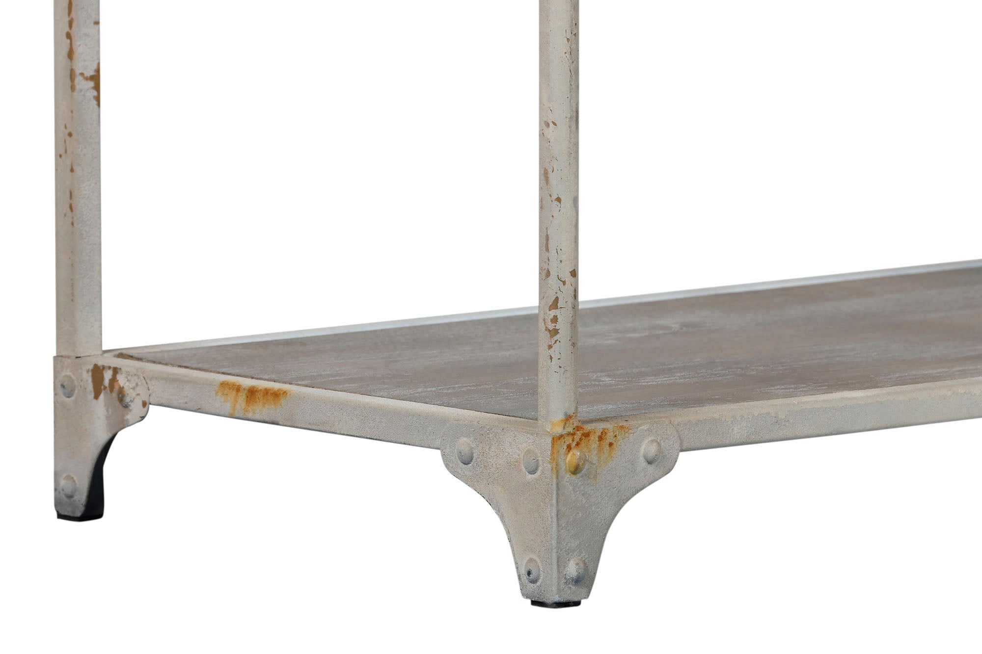 Estanteria Metal 159X36,5X91 Envejecido Blanco