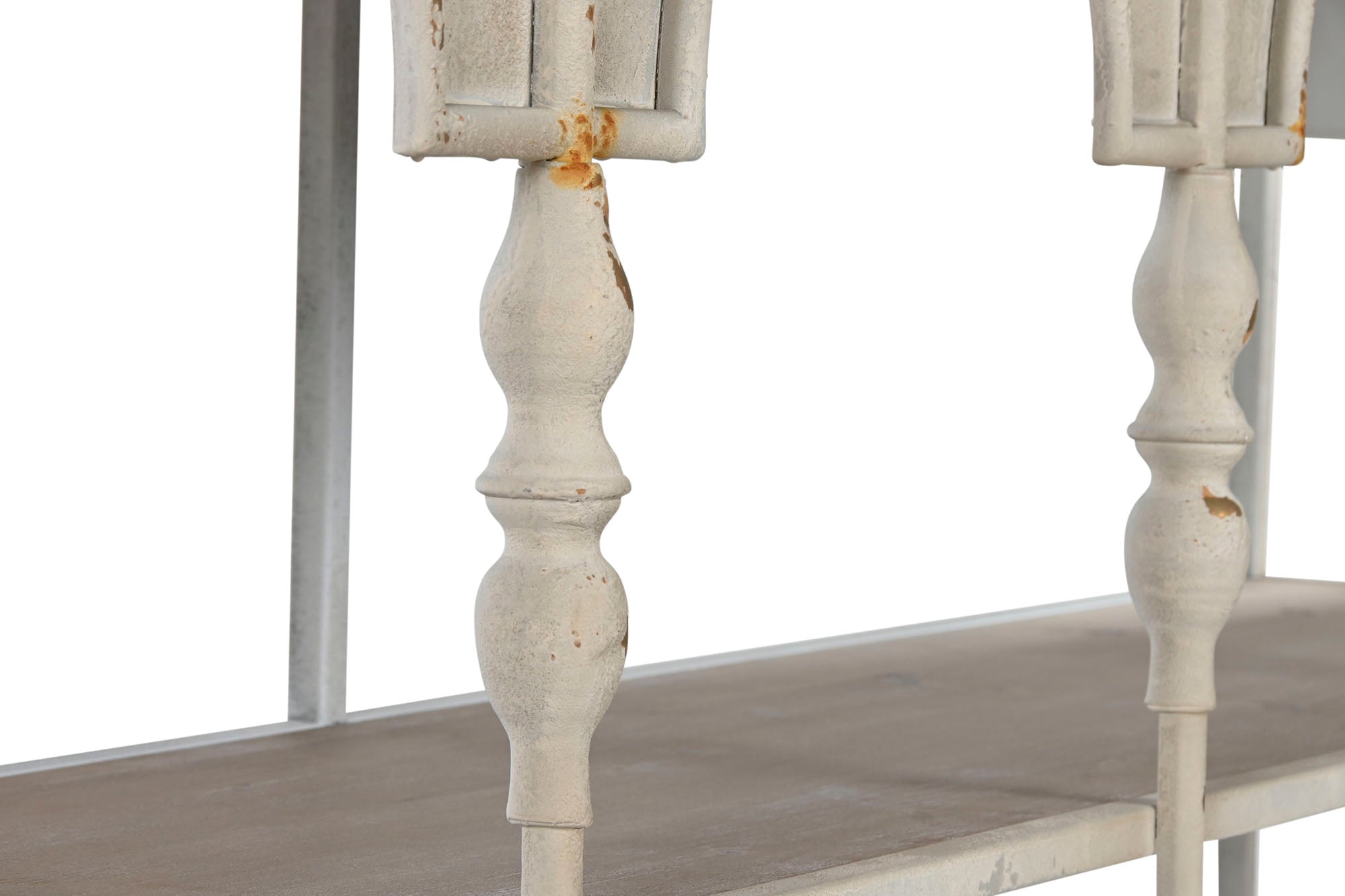 Estanteria Metal 159X36,5X91 Envejecido Blanco