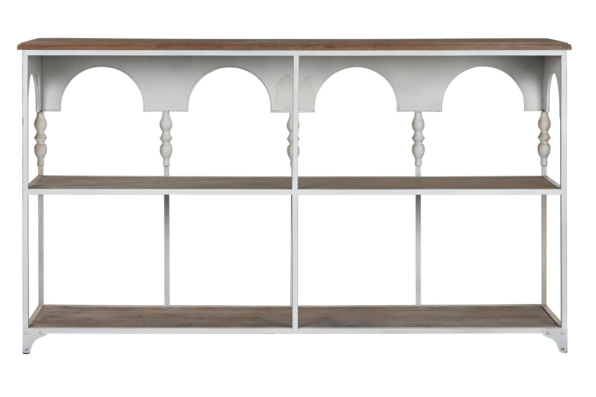 Estanteria Metal 159X36,5X91 Envejecido Blanco