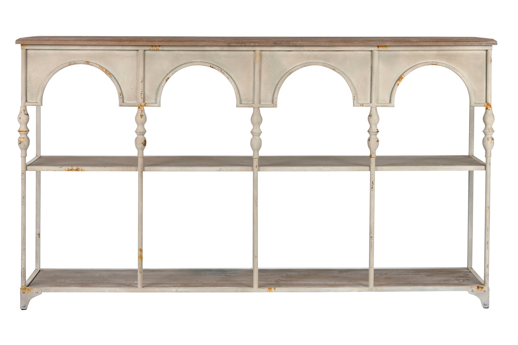 Estanteria Metal 159X36,5X91 Envejecido Blanco