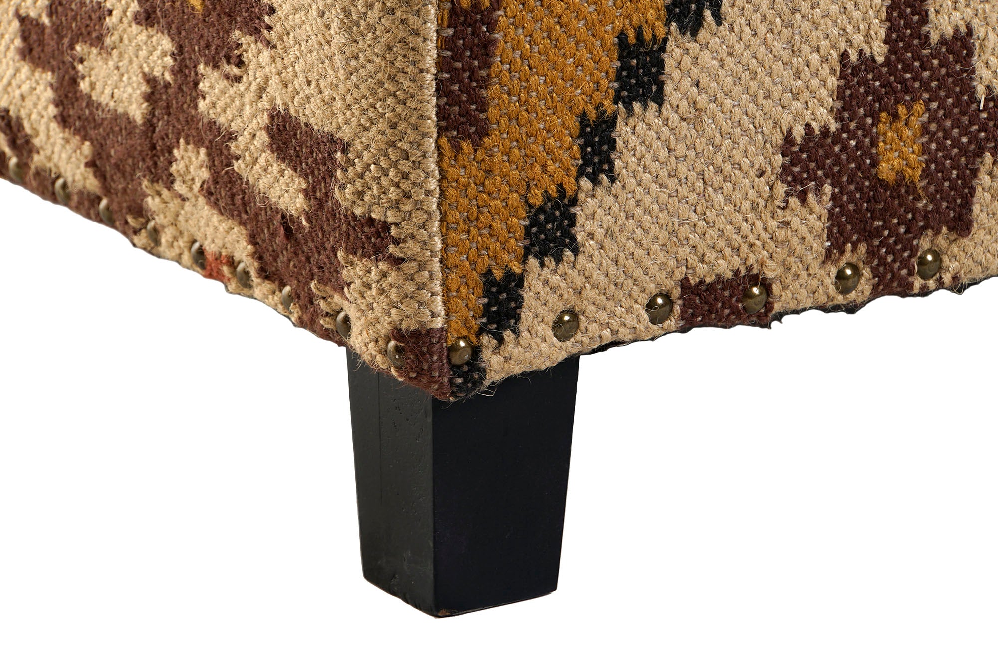 Wool Cotton Footstool 80X80X44 Kilim