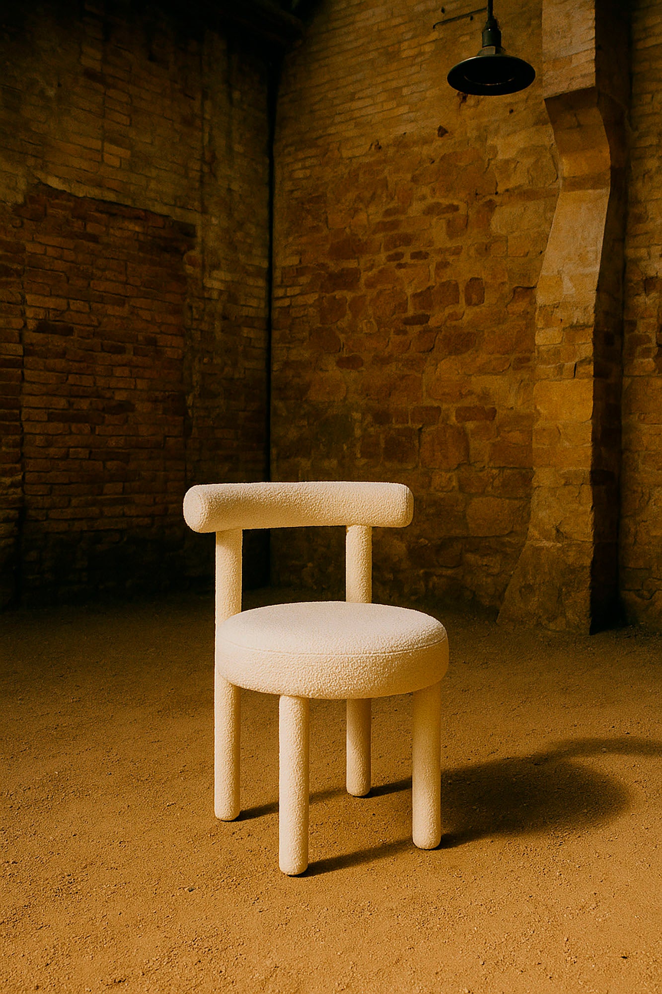 Maple Polyester Chair 51X52X74 Raw Boucle
