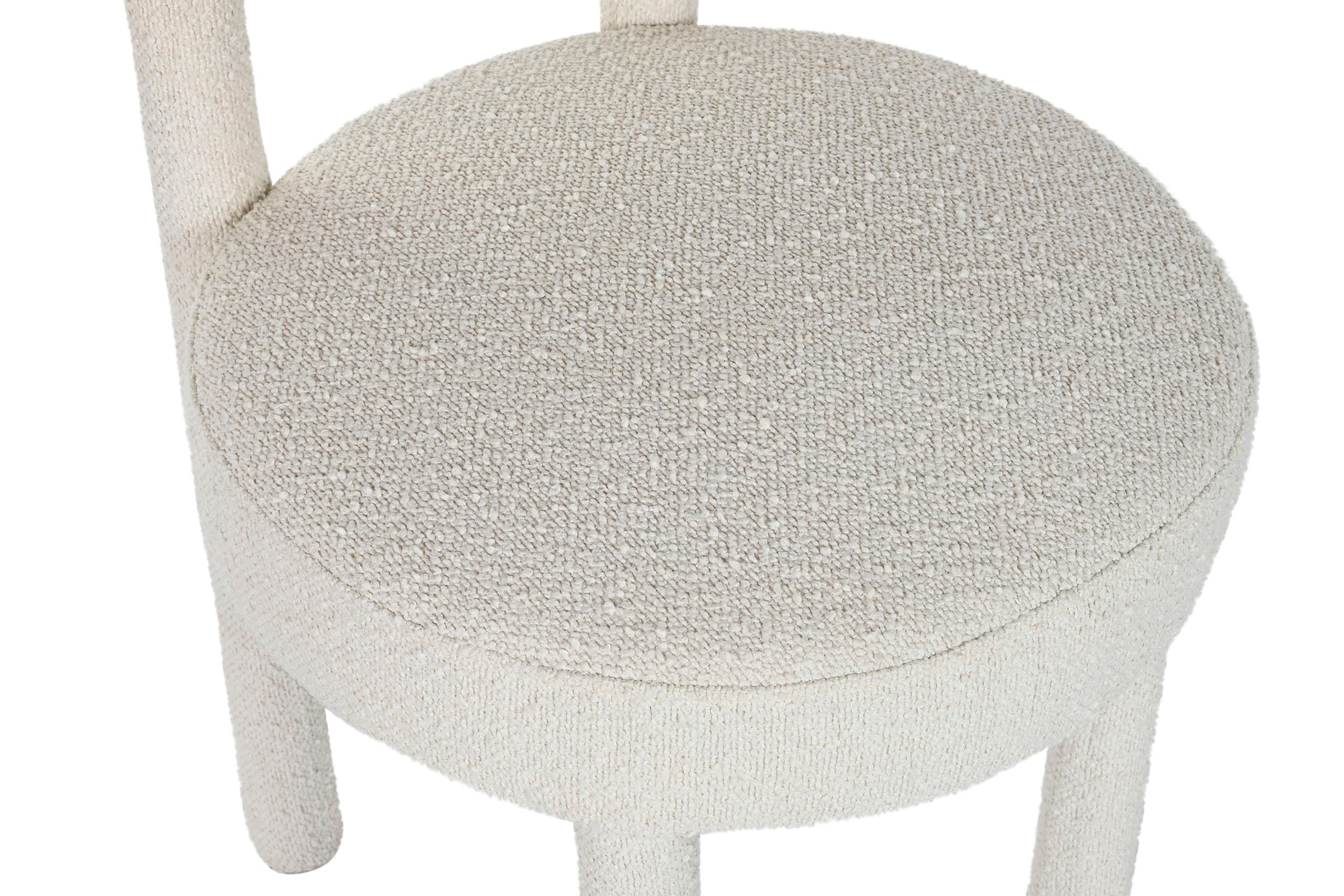 Maple Polyester Chair 51X52X74 Raw Boucle