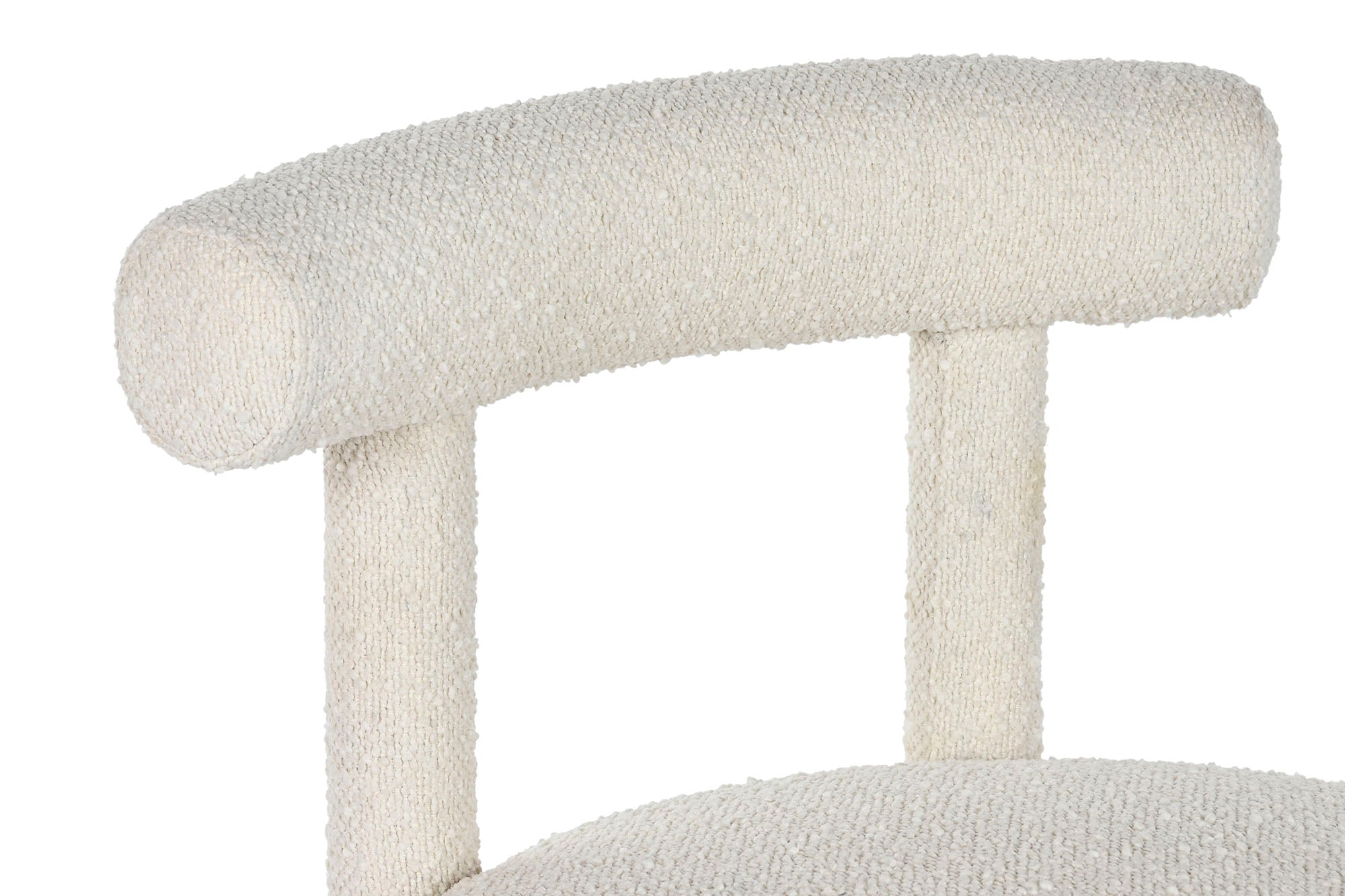 Maple Polyester Chair 51X52X74 Raw Boucle