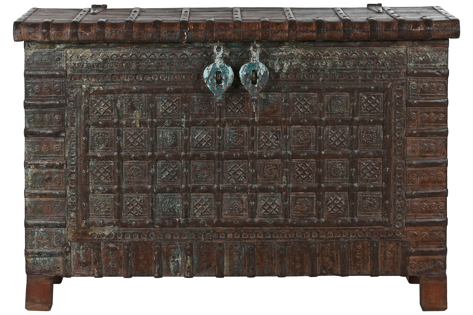 Arcon Teca Hierro 137X44X98 Pieza Surtida Marron