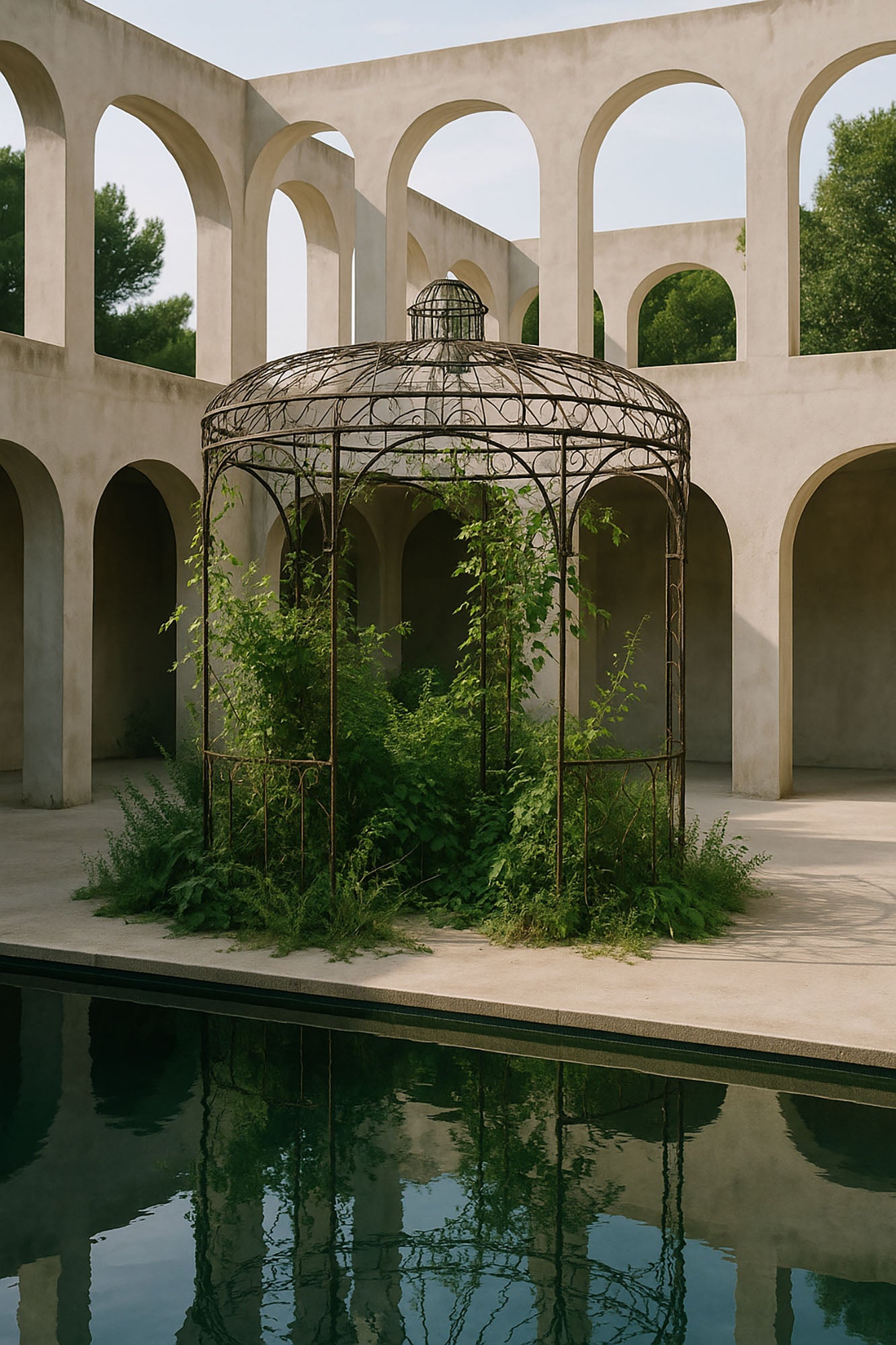 Pérgola de Ferro 350X350X350 Patinada à Mão
