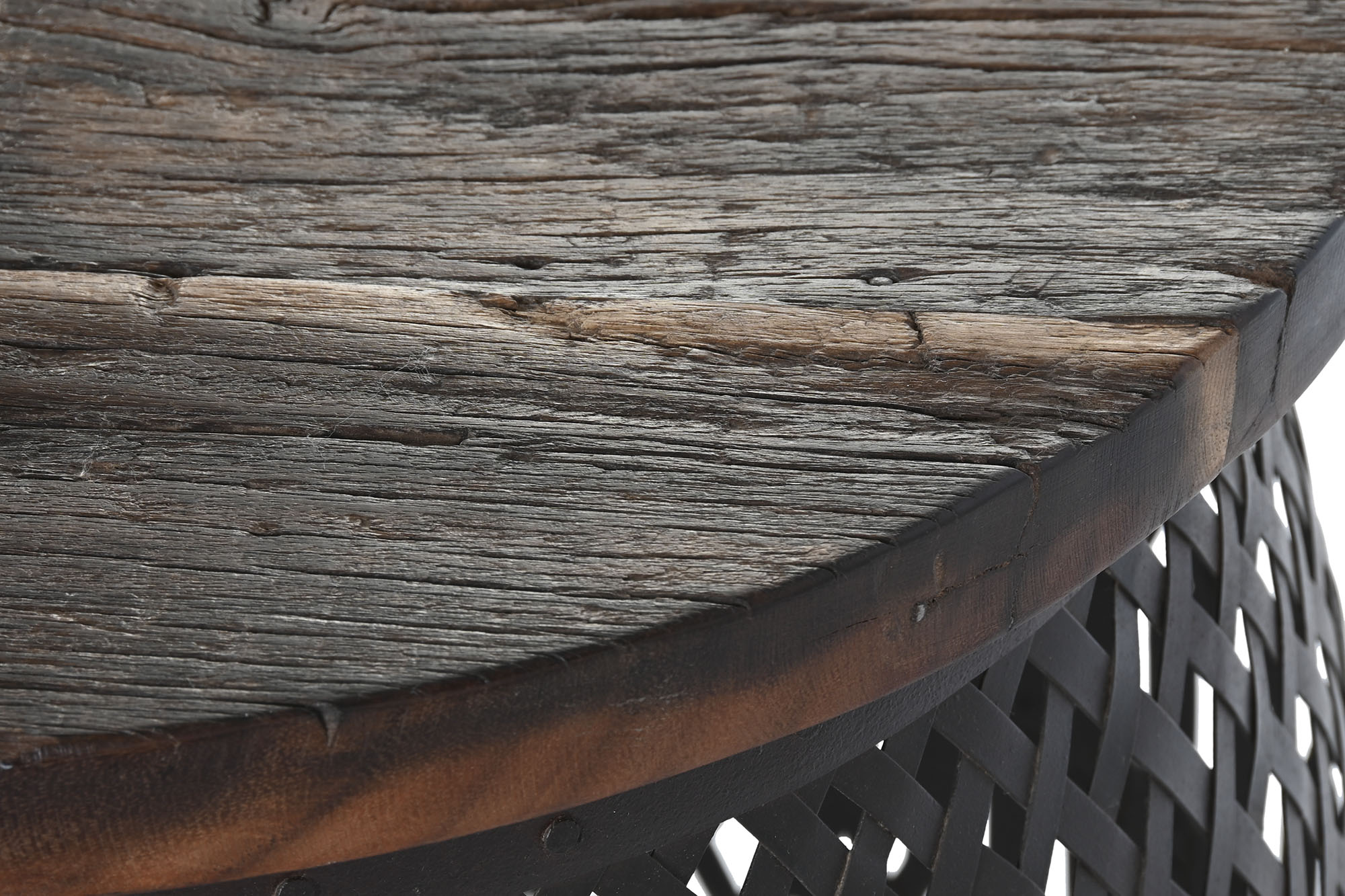 Mango Iron Side Table 58x58x55 Natural