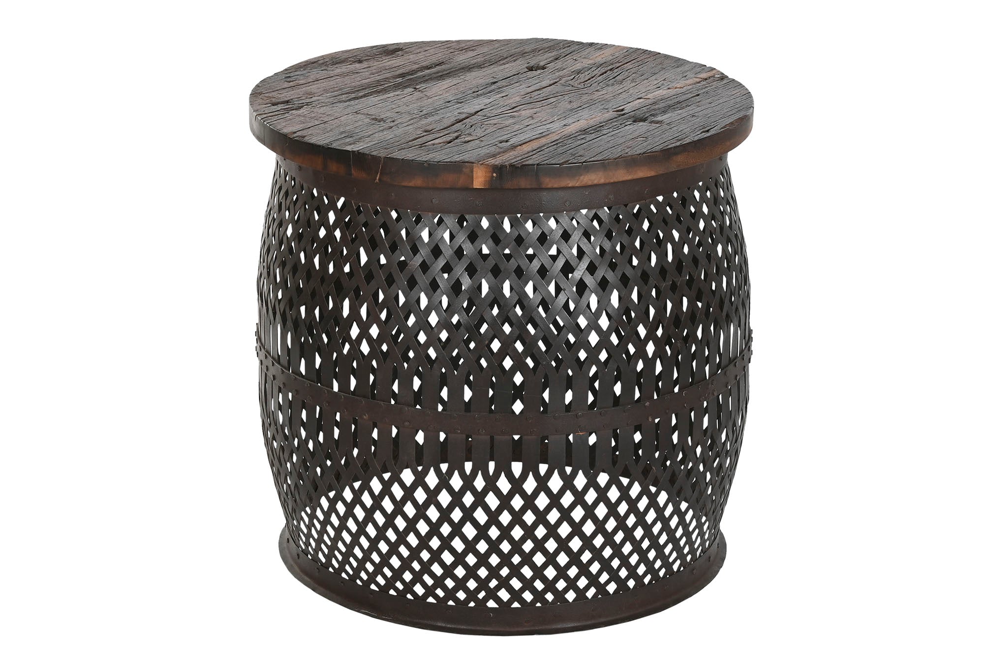 Mango Iron Side Table 58x58x55 Natural