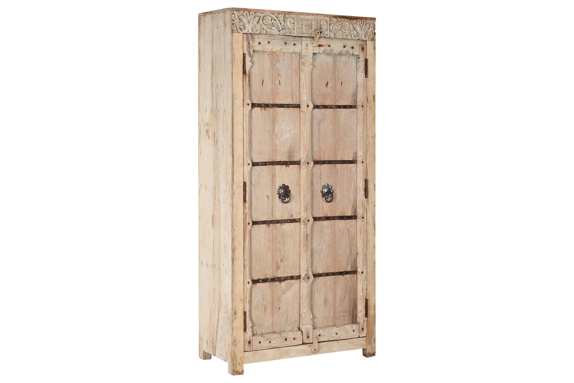 Armario Teca 90X45X190 Puertas Antiguas Natural