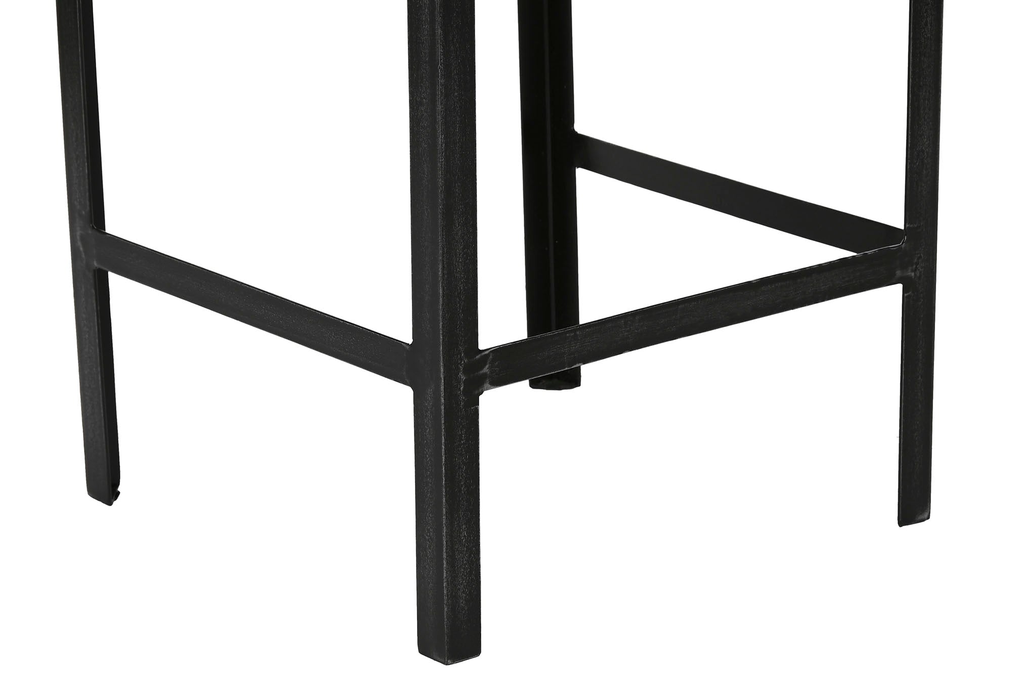 Mesita Auxiliar Set 2 Hierro 38X38X75 Reciclada
