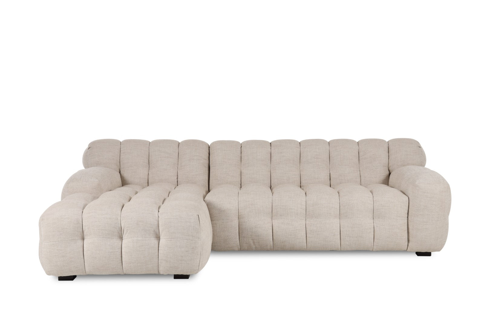 Sofa Poliester 272X168X76 Chaiselounge Beige