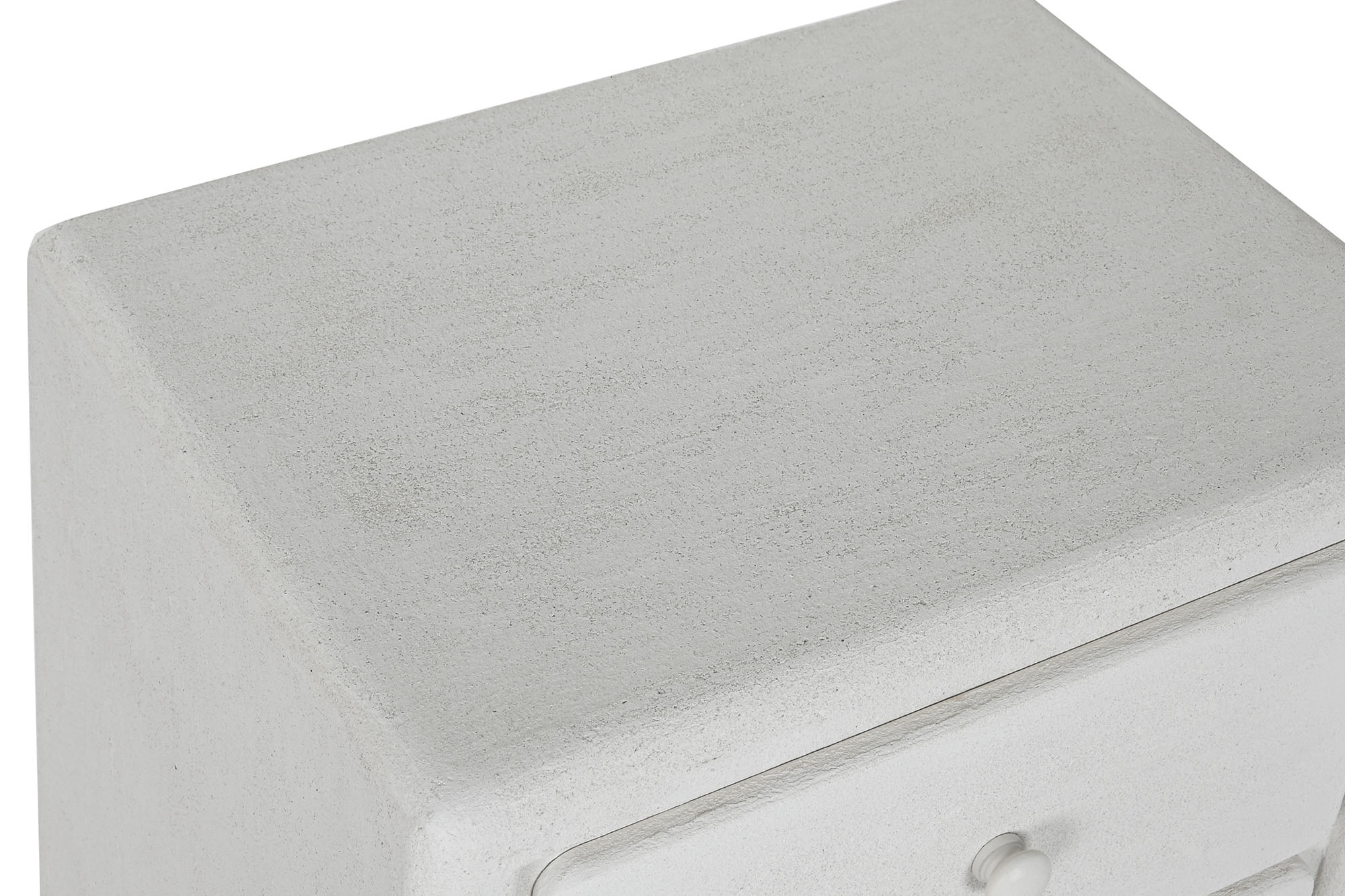 Mesita De Noche Mdf 48X36X53 Rugoso Blanco