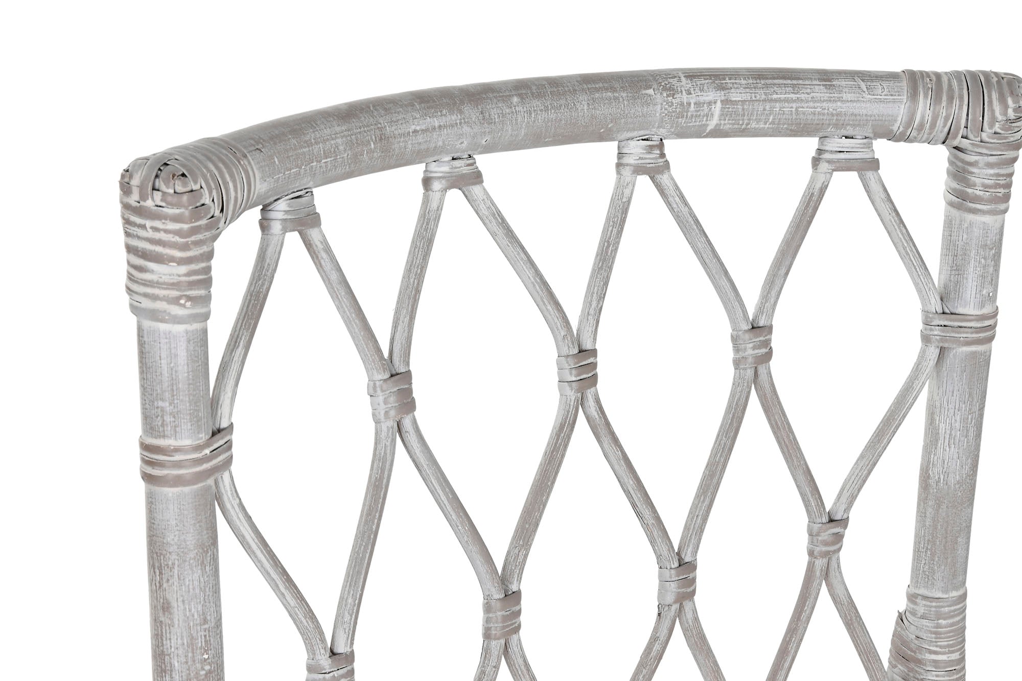 Rattan Chair 50x56x85 With White Decape Cushion