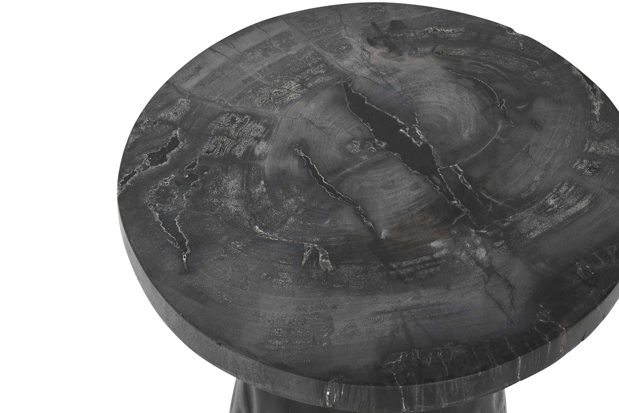 Fossil Wooden Side Table 30x30x50