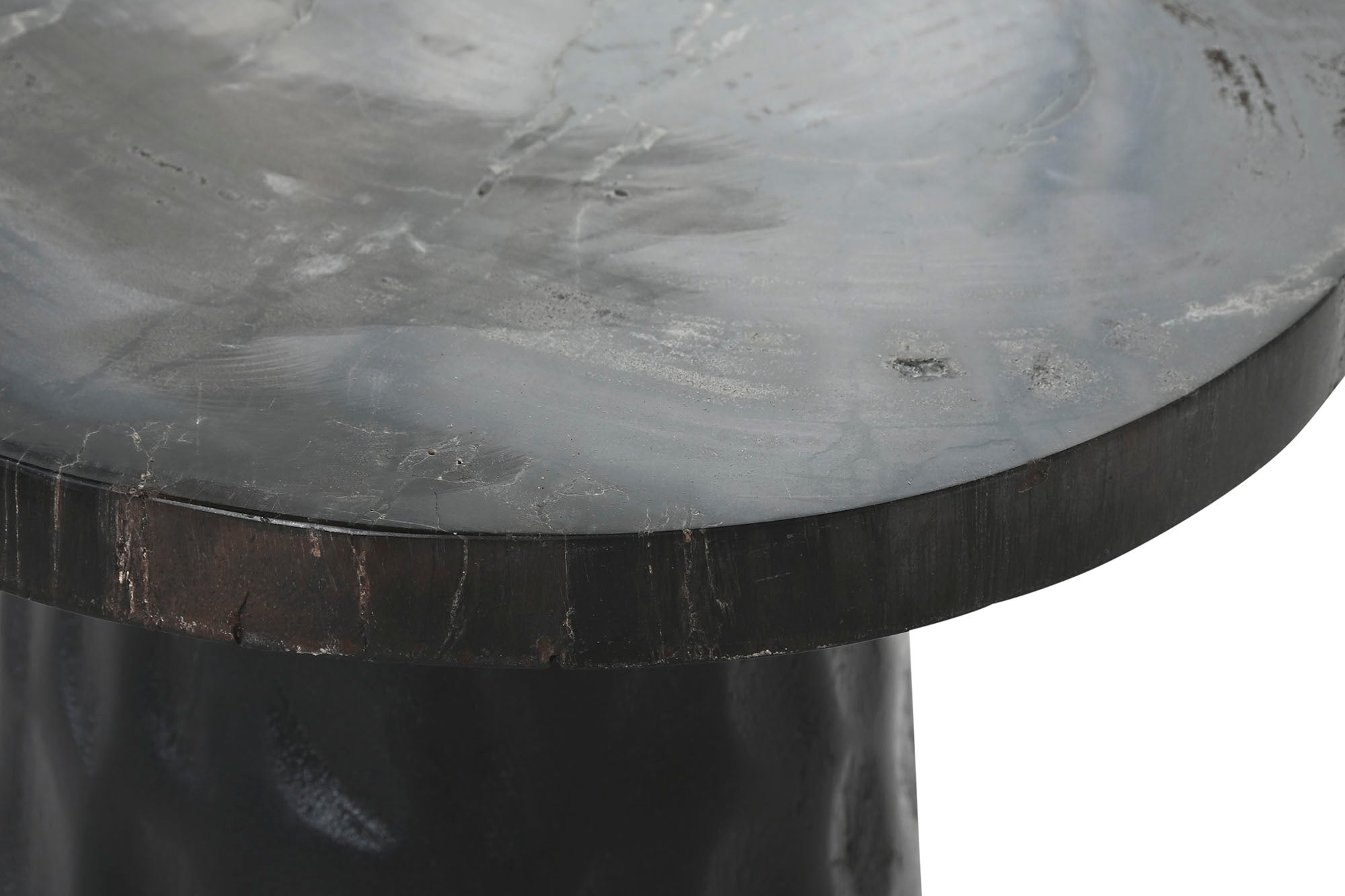 Fossil Wooden Side Table 30x30x50