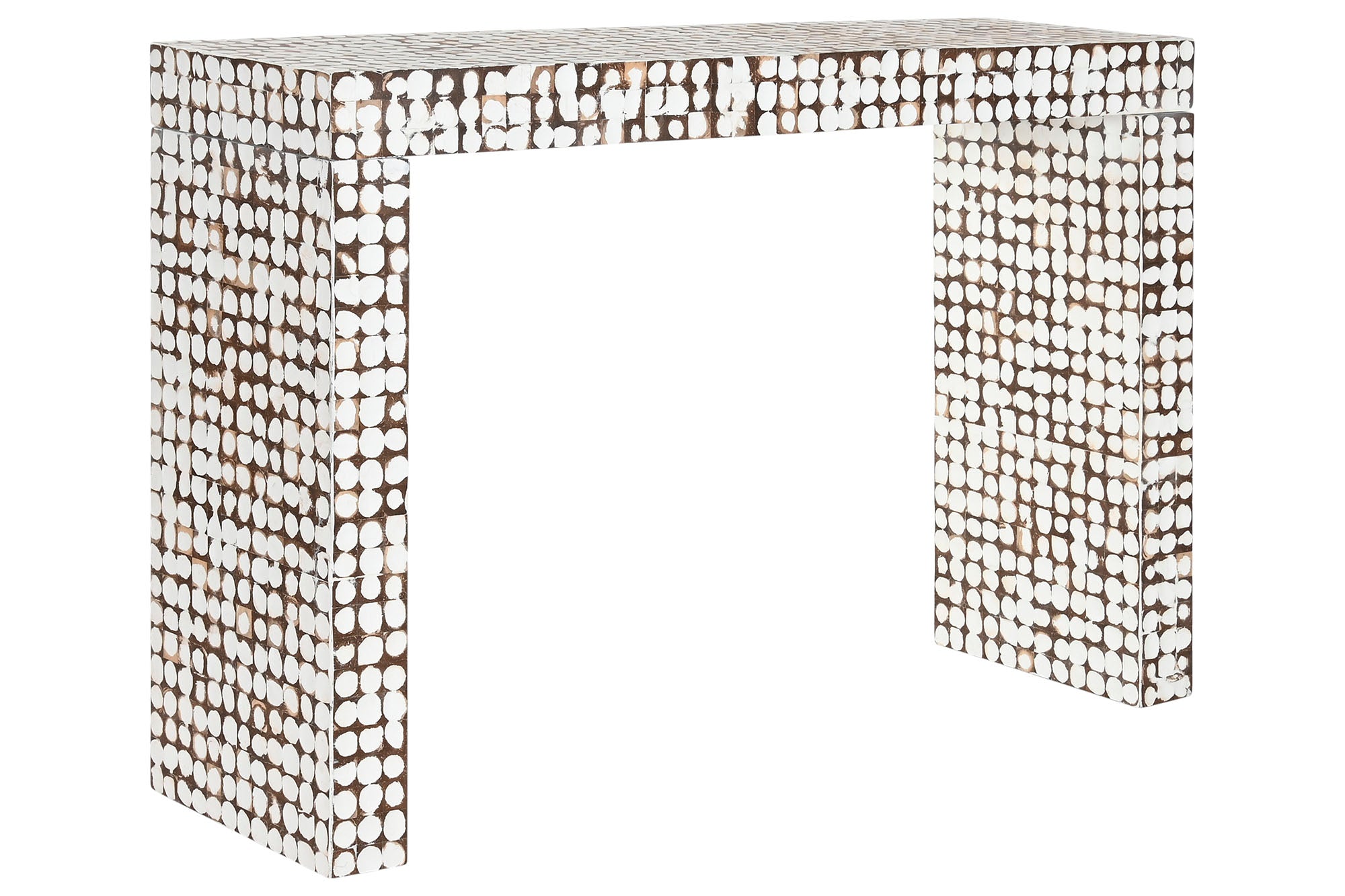 Consola Corteza Coco 123X36X81 Decape Blanco