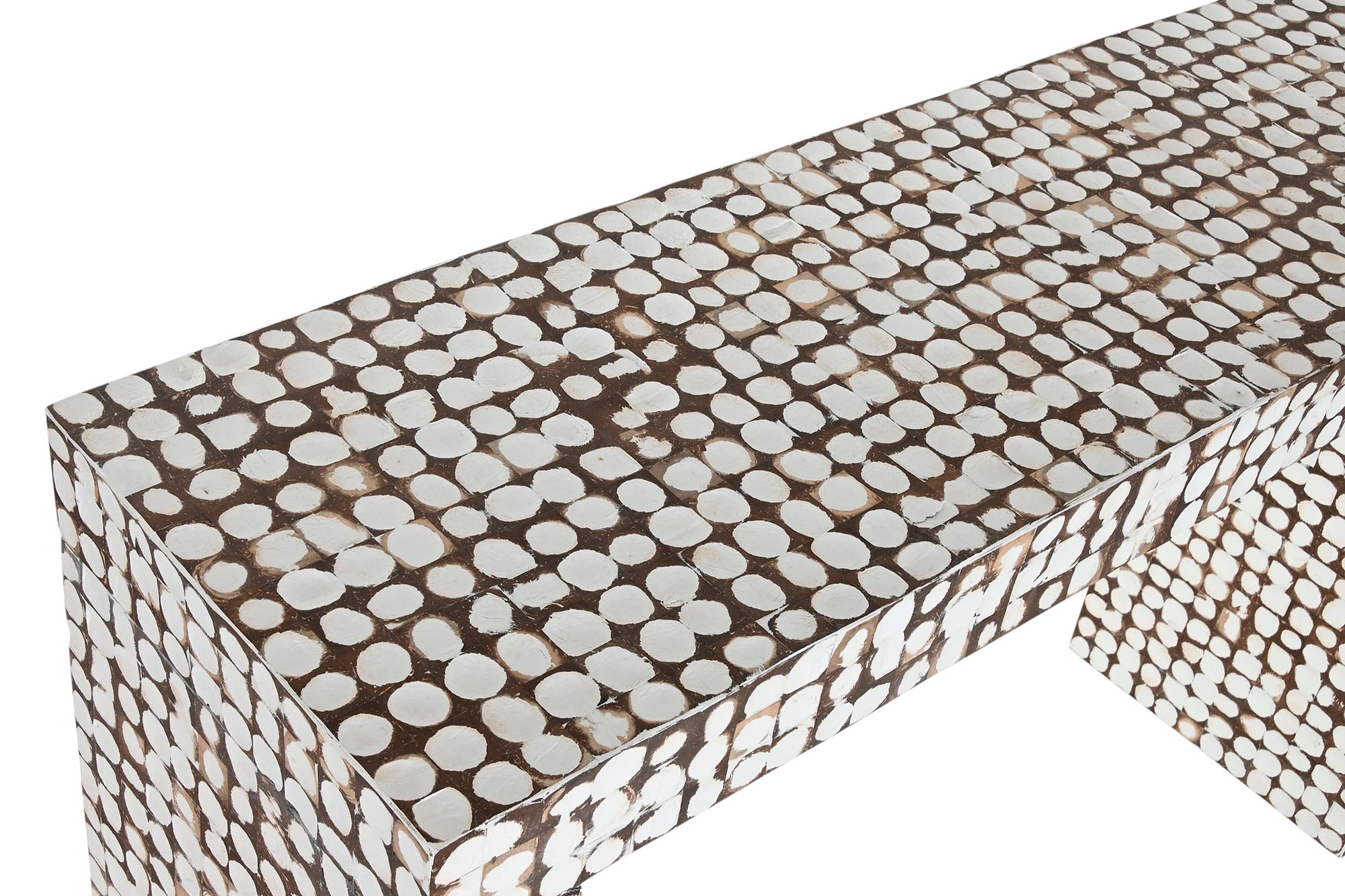 Consola Corteza Coco 123X36X81 Decape Blanco