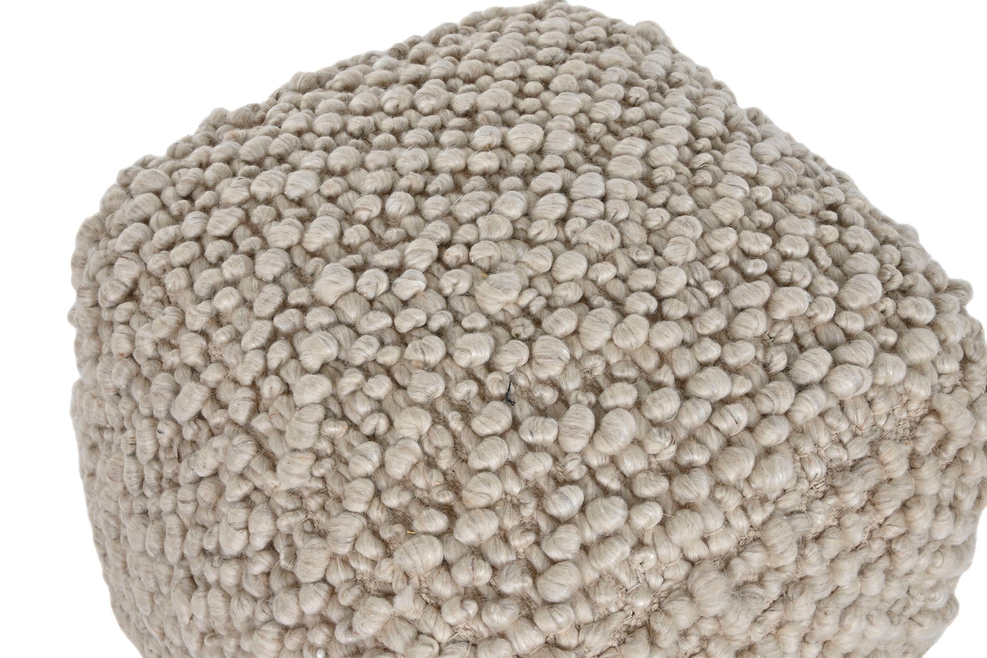Wool Cotton Footstool 45X45X45 Hand Woven